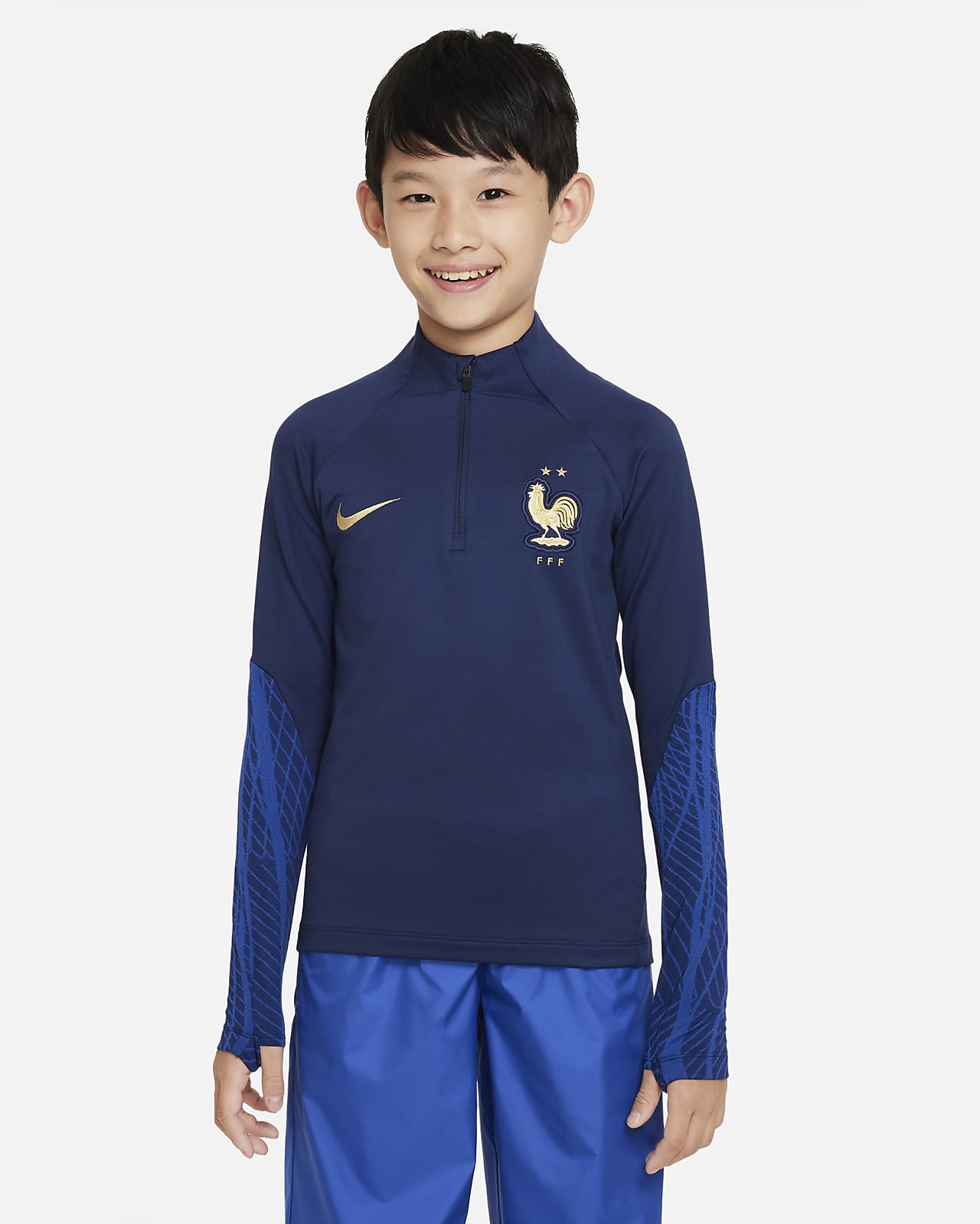 FFF Strike Nike Dri-FIT knit voetbaltrainingstop voor kids