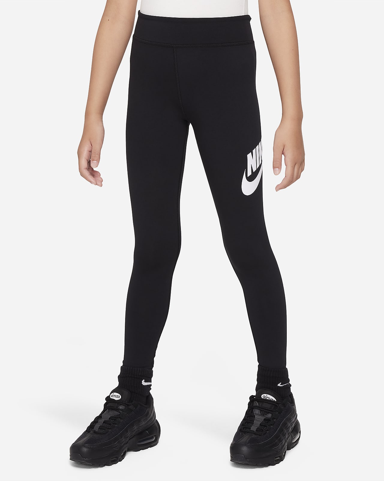 Nike Sportswear Essential leggings med mellomhøyt liv til store barn (jente)