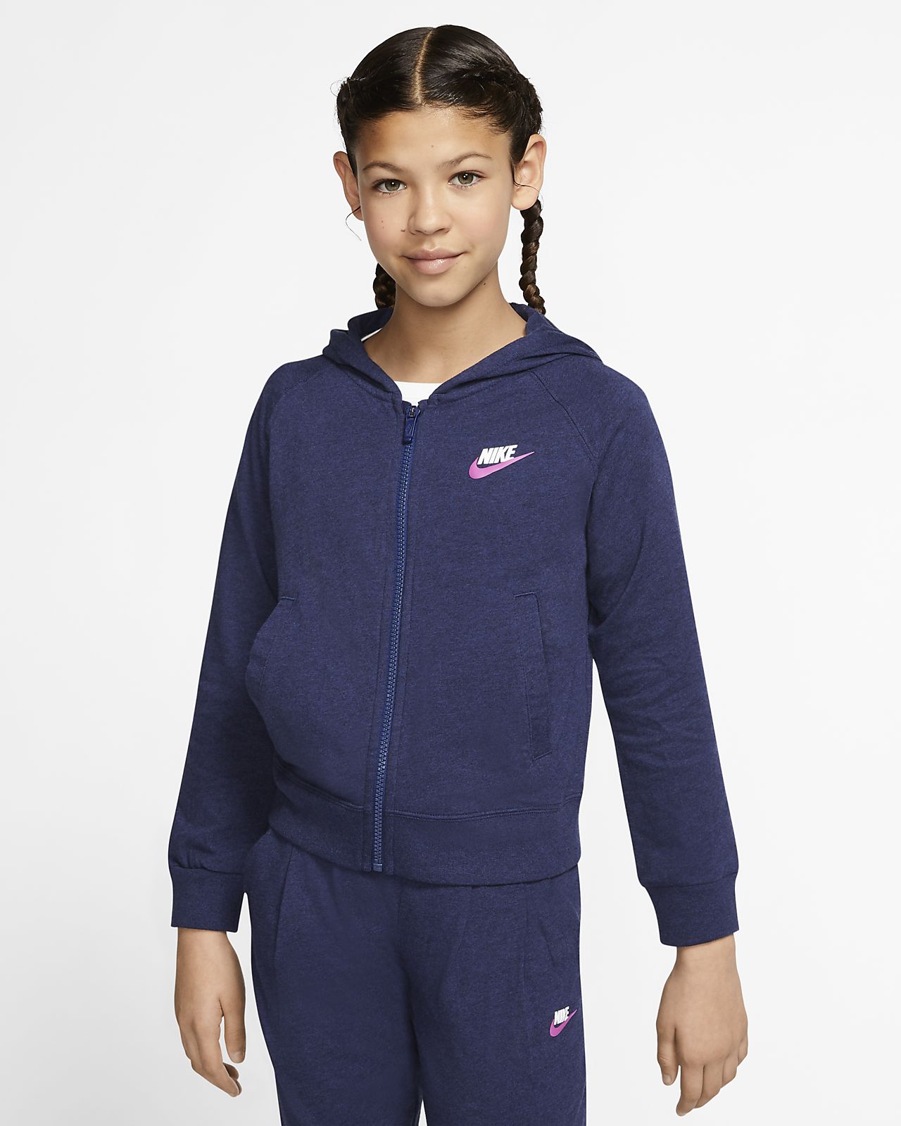 Nike Sportswear Big Kids   Girls  Full Zip Hoodie  Nike com