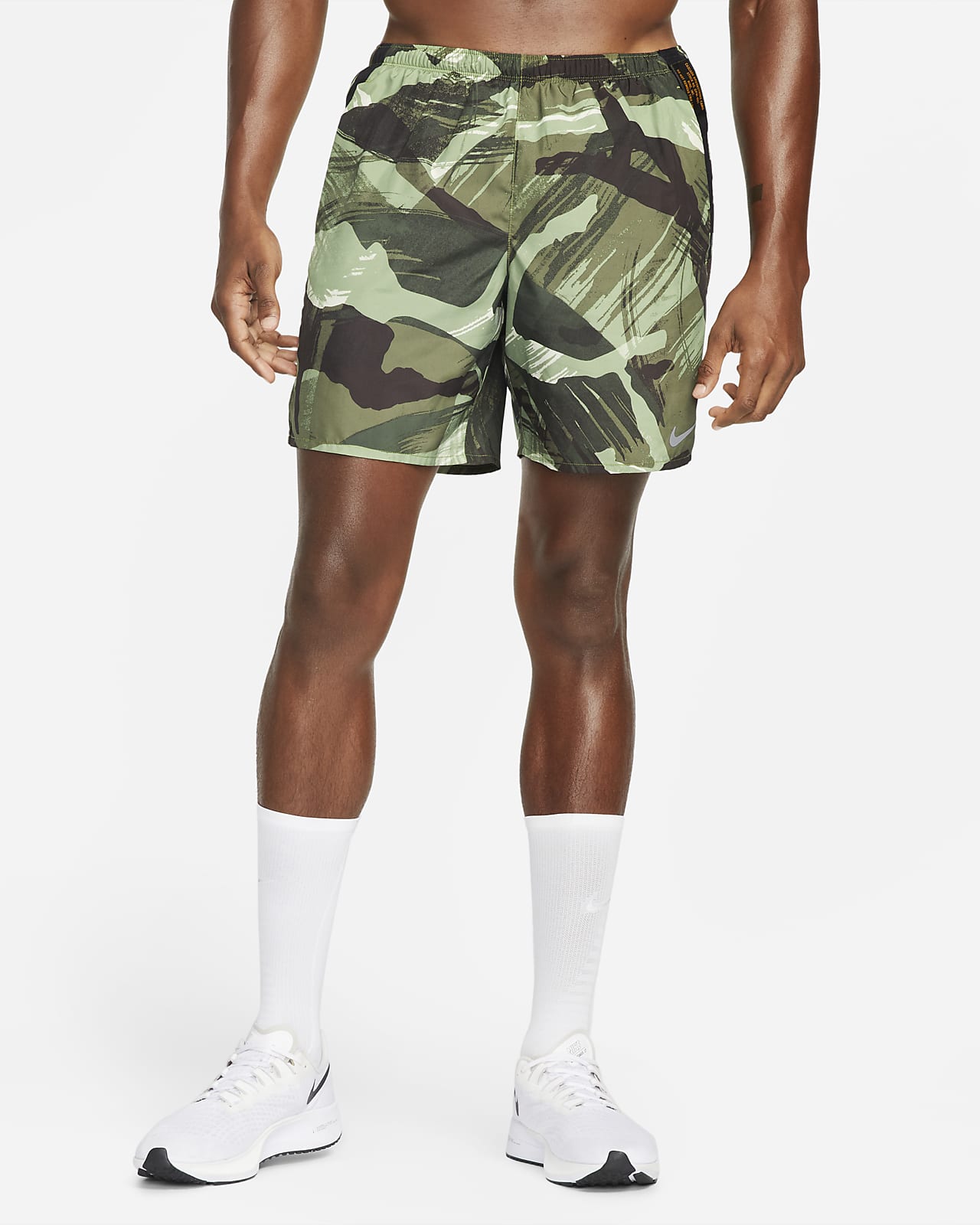 Short de running camouflage avec sous-short intégré 18 cm Nike Challenger pour Homme