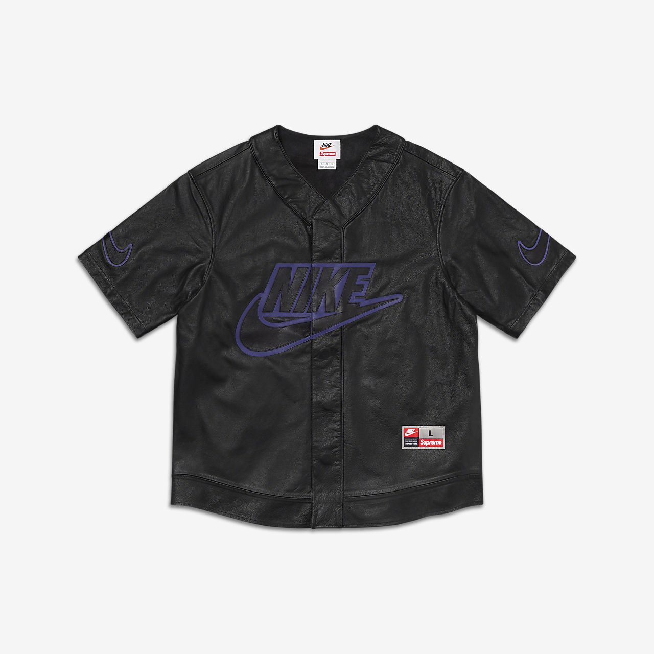 Leather Baseball Jersey. Nike JP