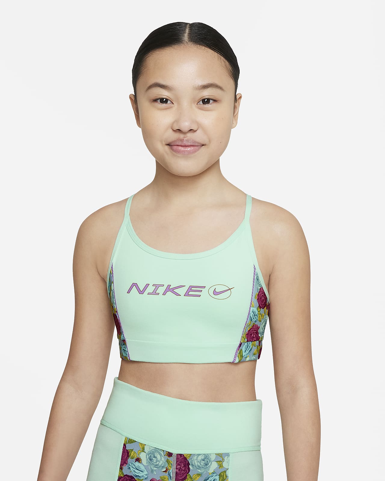 Nike Indy Icon Clash Older Kids' (Girls') Sports Bra