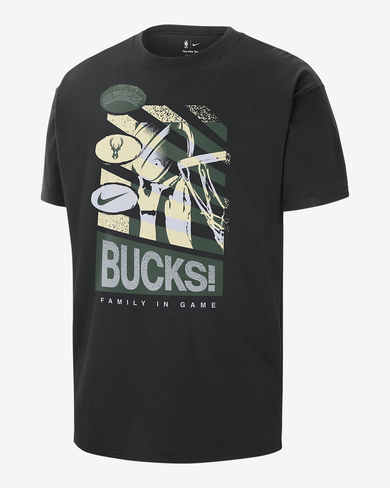 T-shirt Nike NBA Milwaukee Bucks Courtside pour Homme