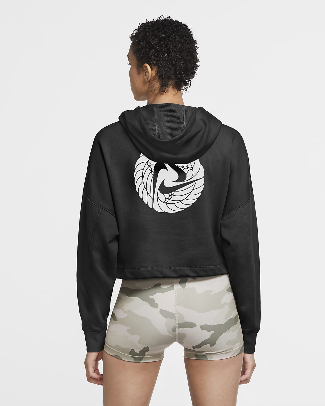 nike dry crew neck crop sweatshirt ladies