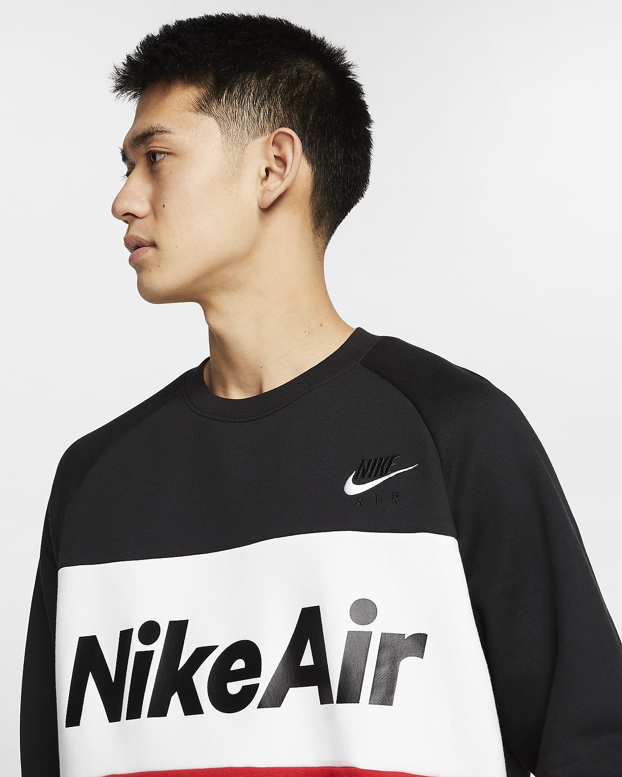 nike air fleece long sleeve crew