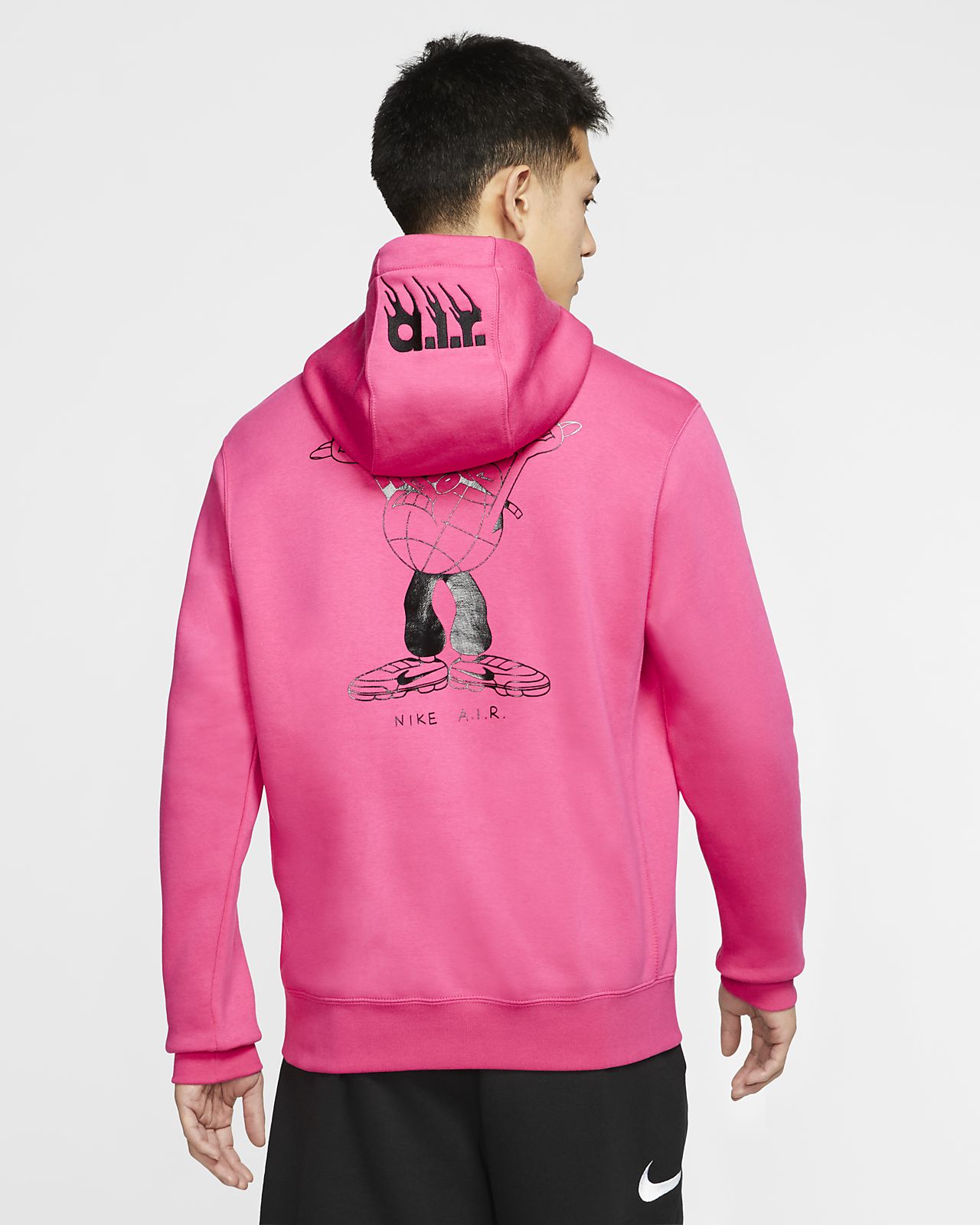 nike pink pullover hoodie