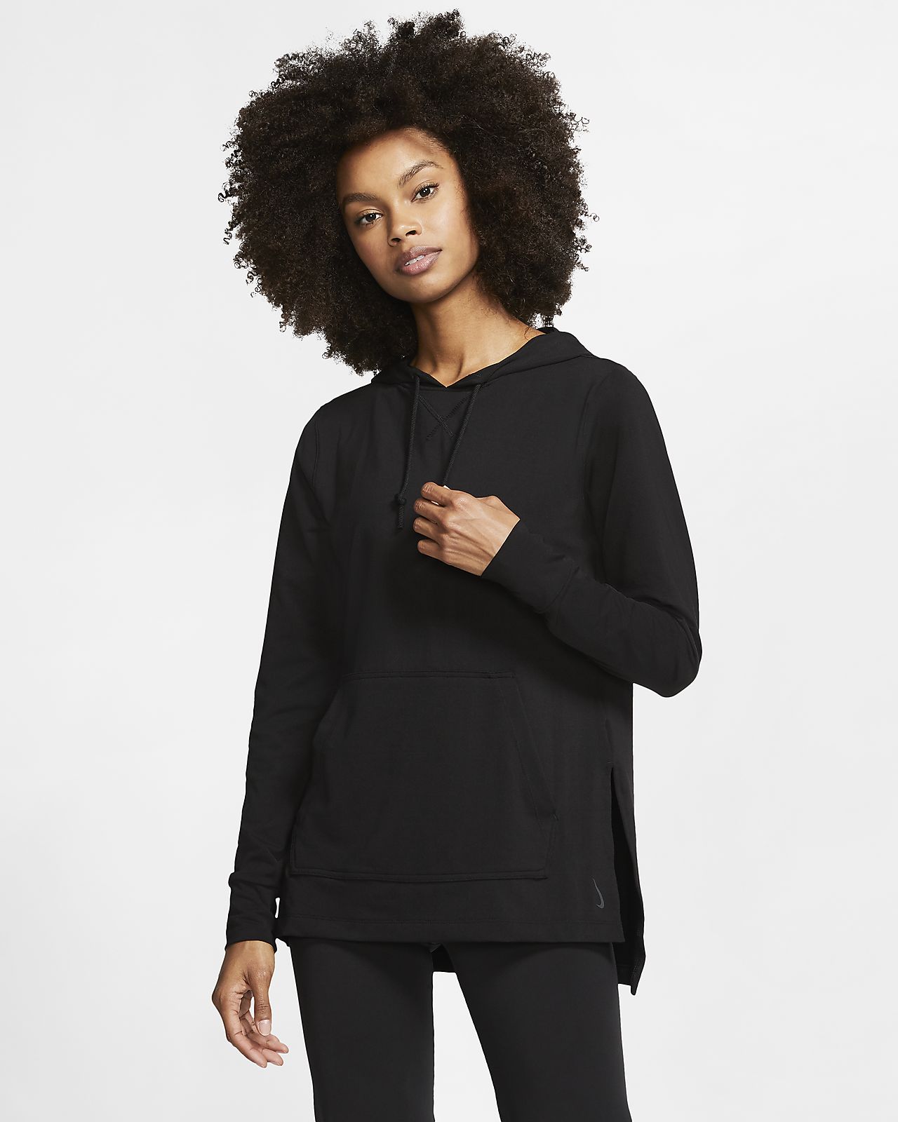 black tunic hoodie