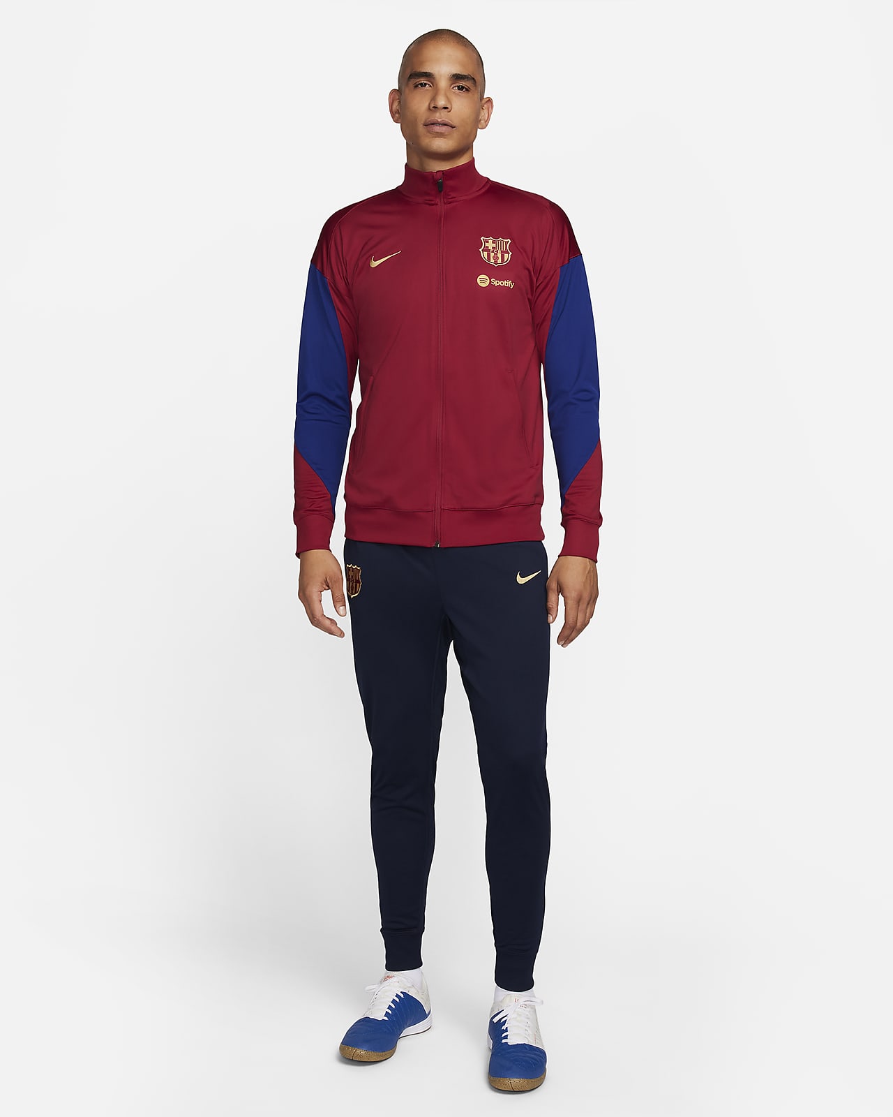 Stickad fotbolltracksuit FC Barcelona Strike Nike Dri-FIT för män