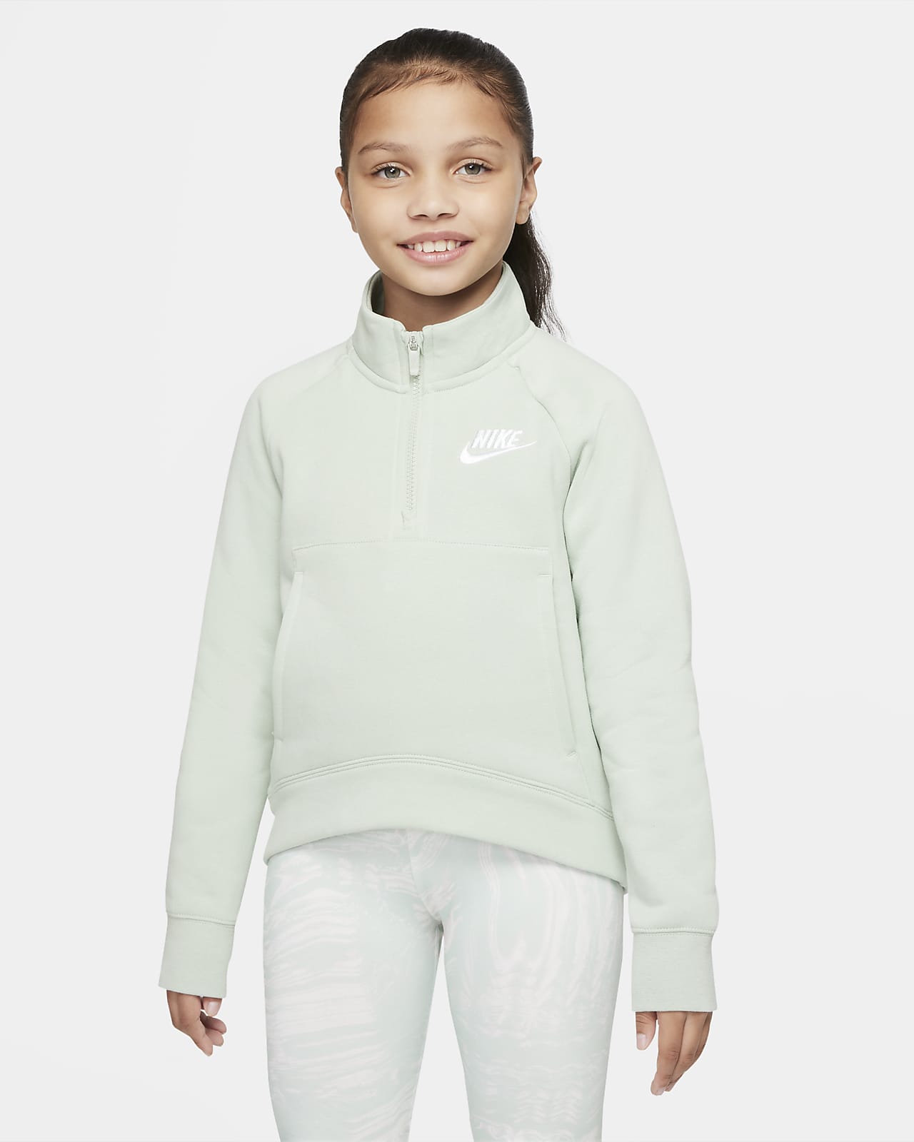 Nike Sportswear Club Fleece Big Kids' (Girls') 1/2-Zip Pullover