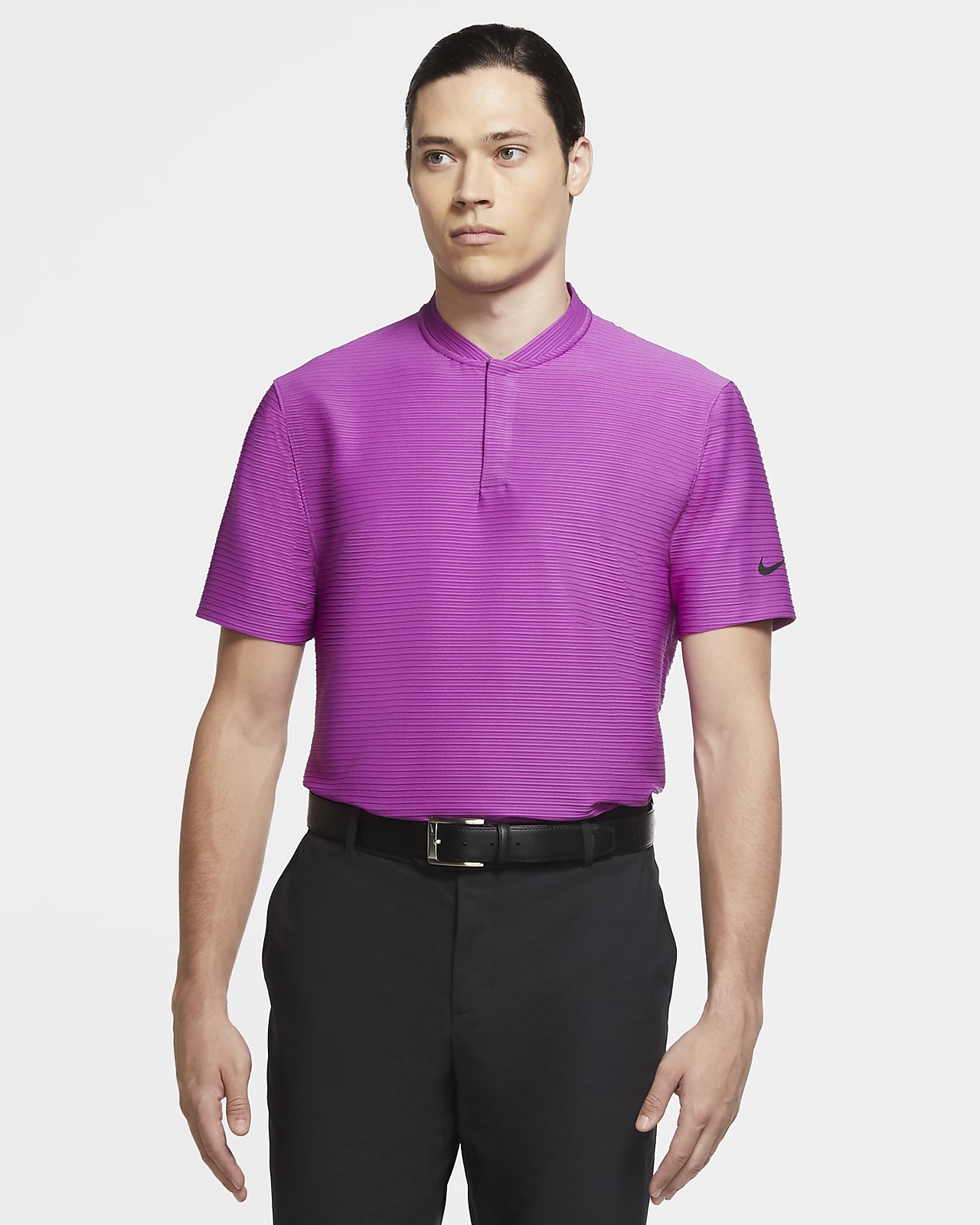 purple nike golf polo
