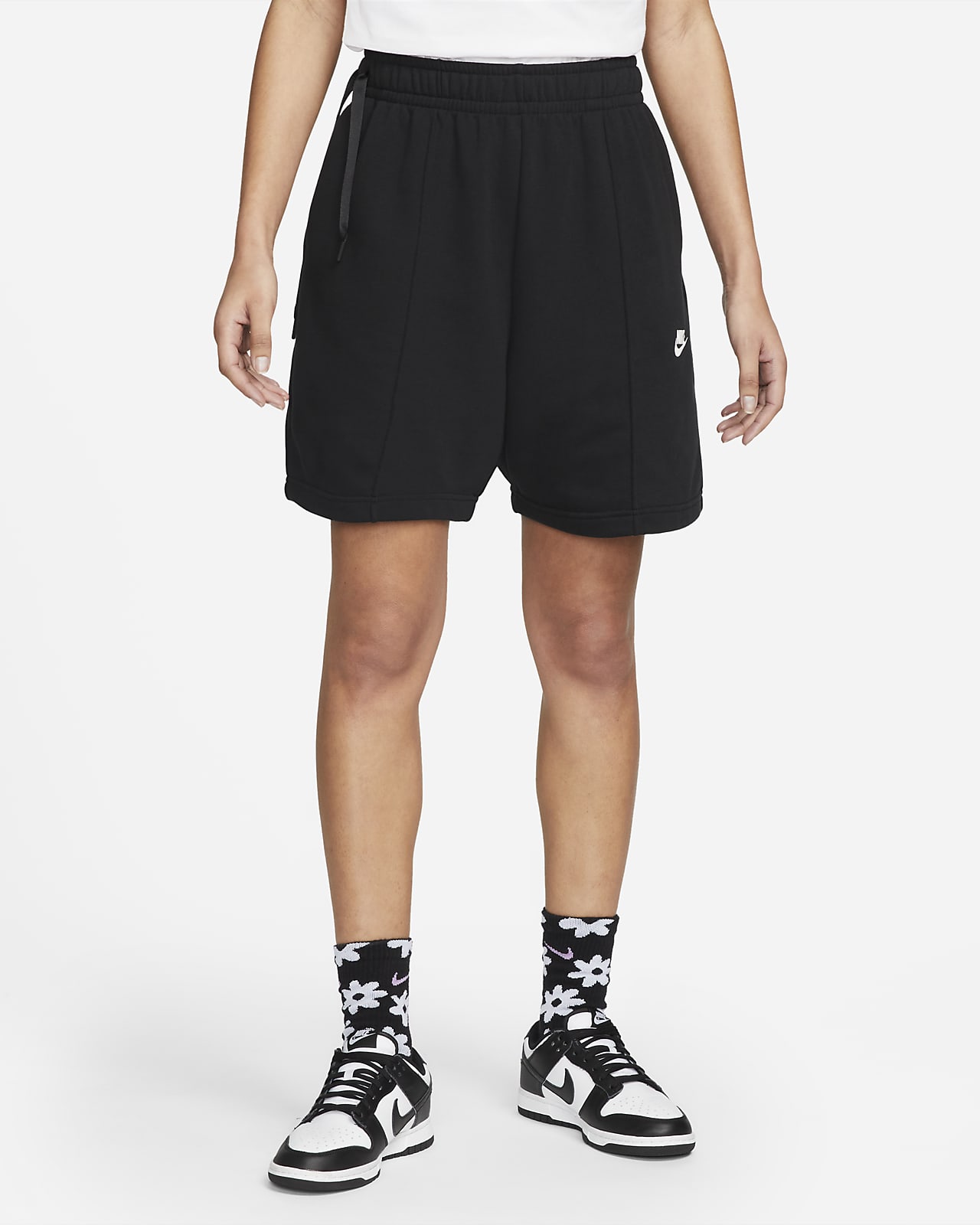 Nike Sportswear magas derekú női polár táncrövidnadrág