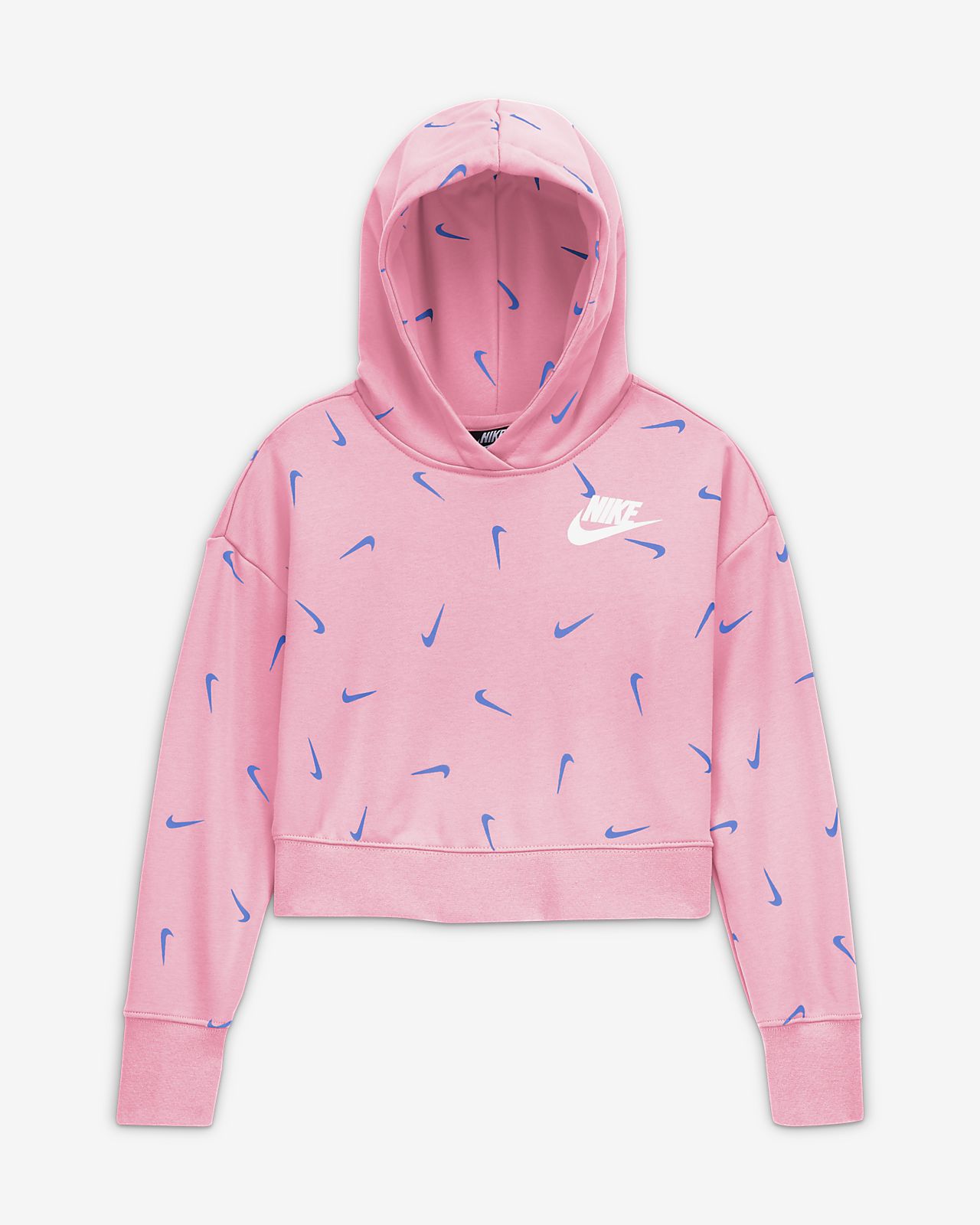 nike cropped pullover hoodie