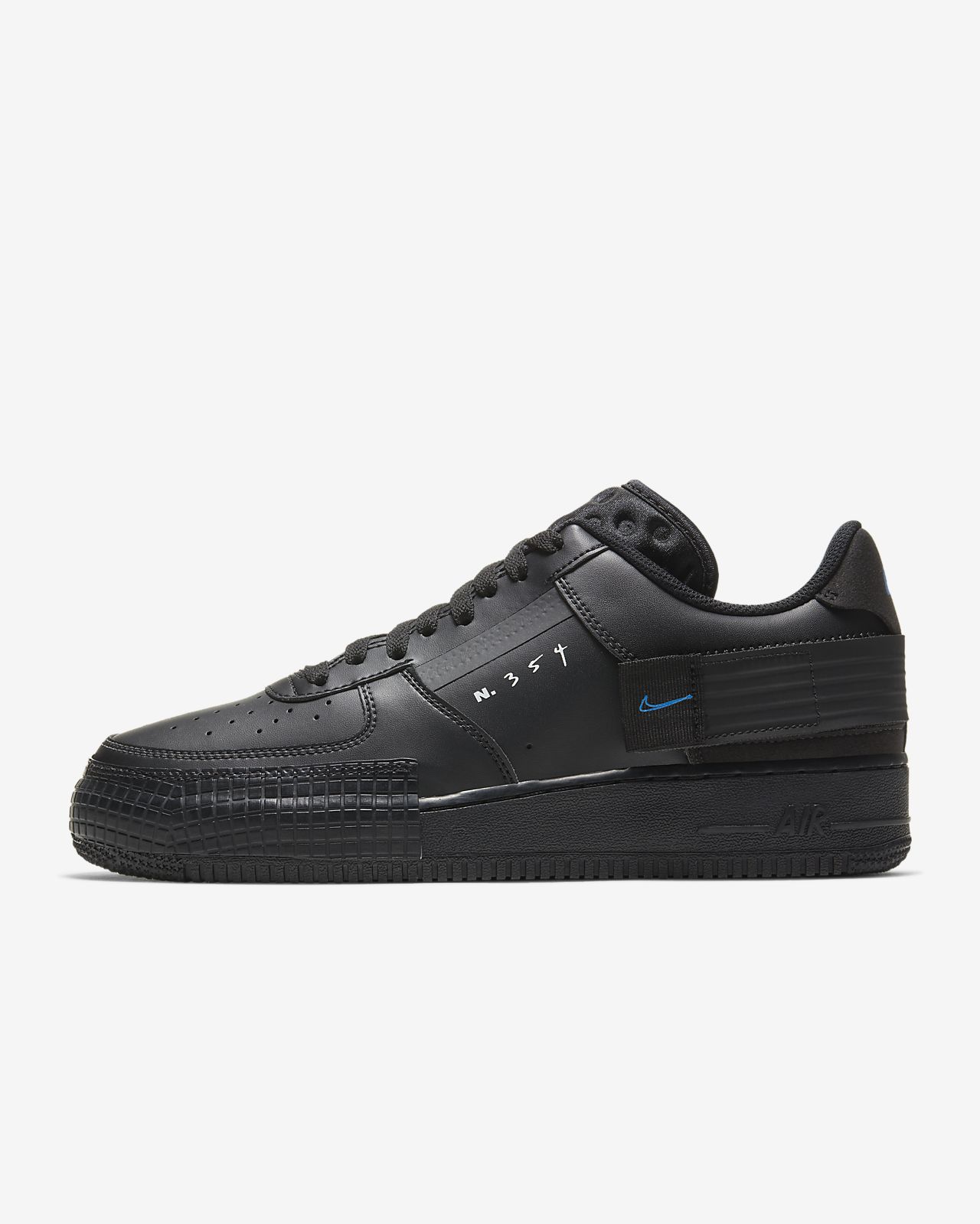 nike air force 1 type all black