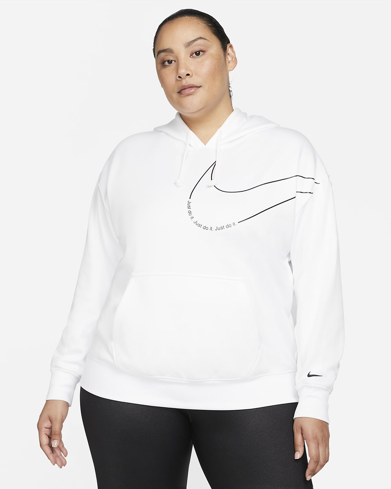 Nike Therma-FIT Women's Fleece Pullover Graphic Training Hoodie (Plus Size)