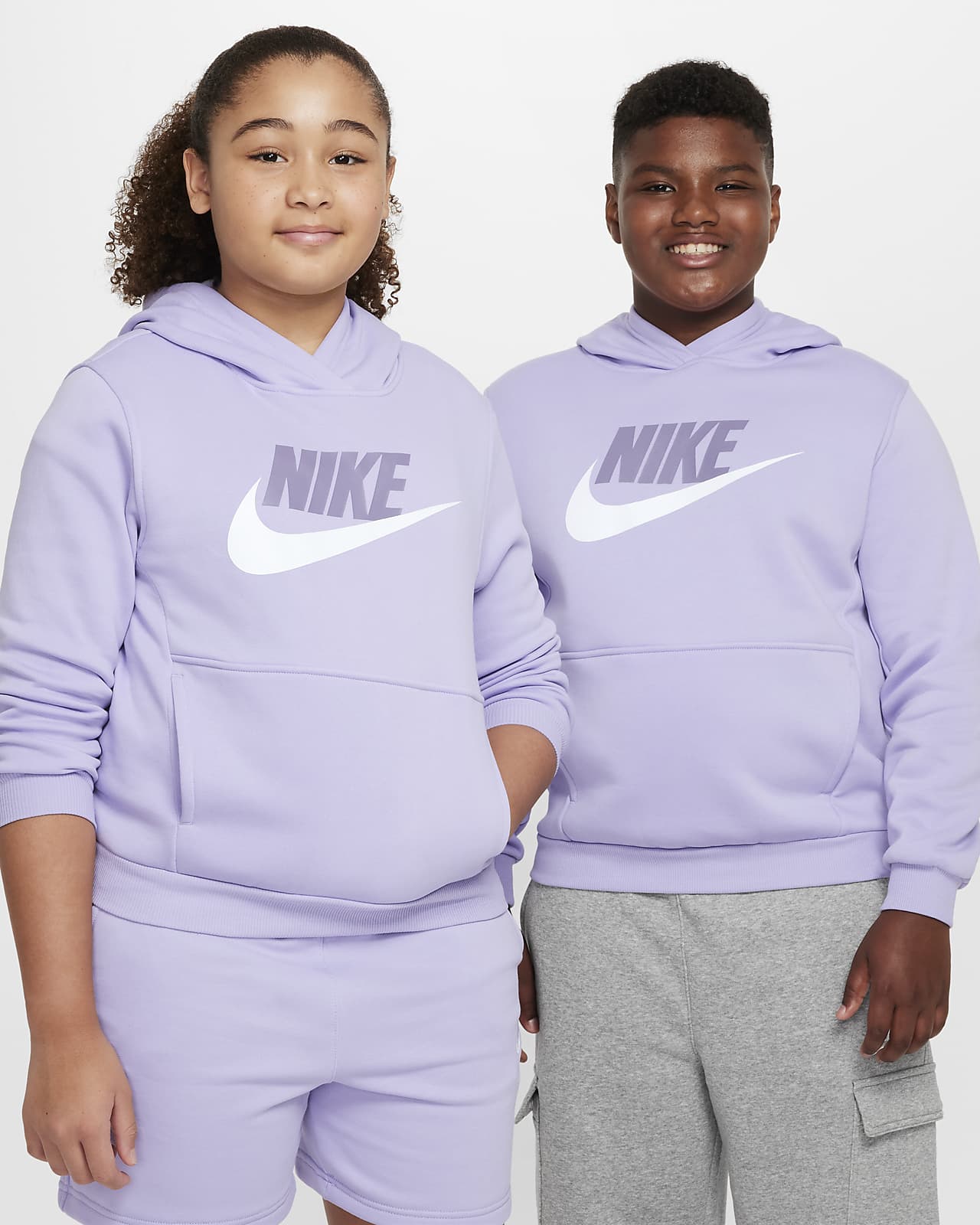 Sudadera con gorro para niños talla grande Nike Sportswear Club Fleece (talla extendida)