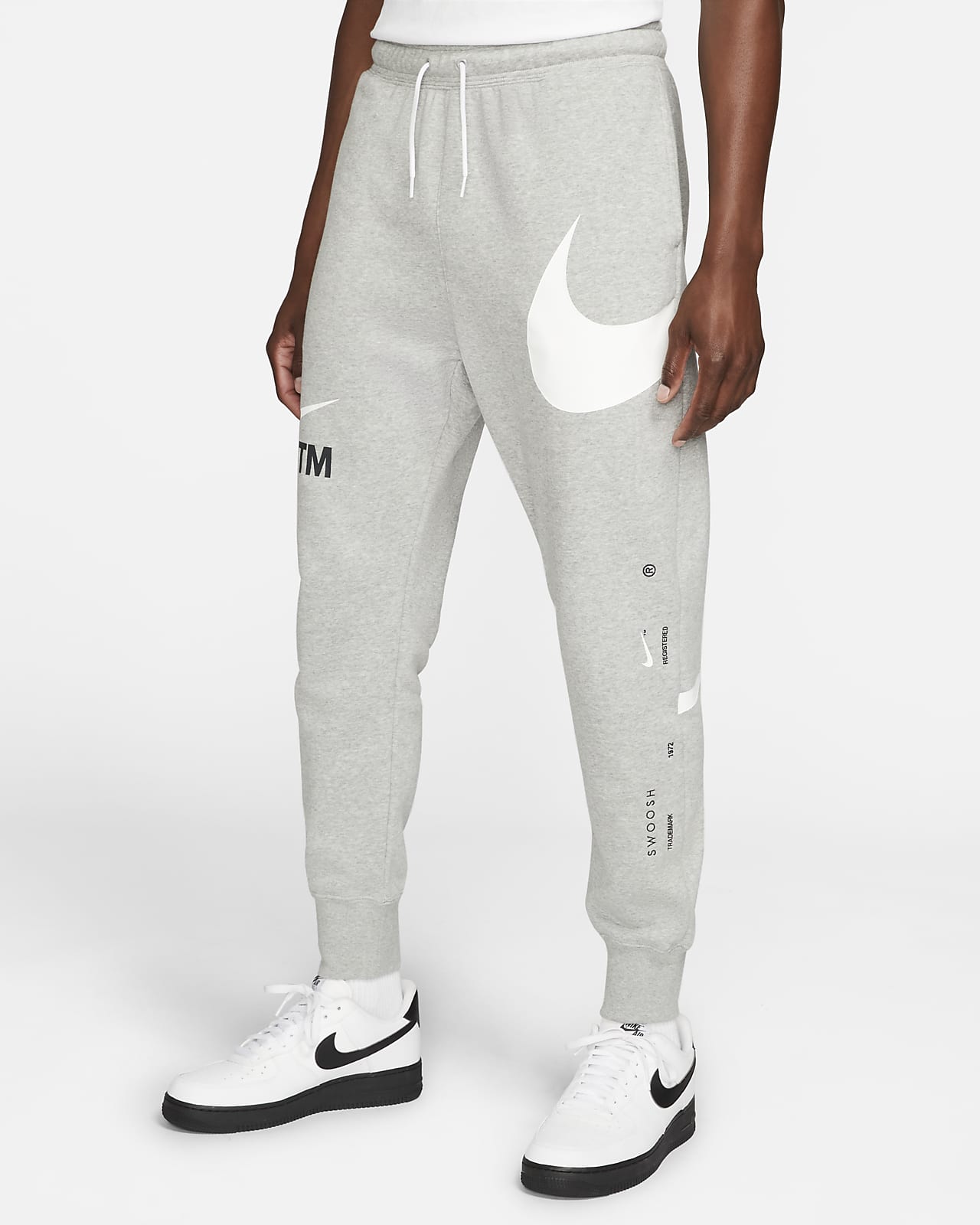 Nike Sportswear Swoosh Men's Semi-Brushed-Back Trousers