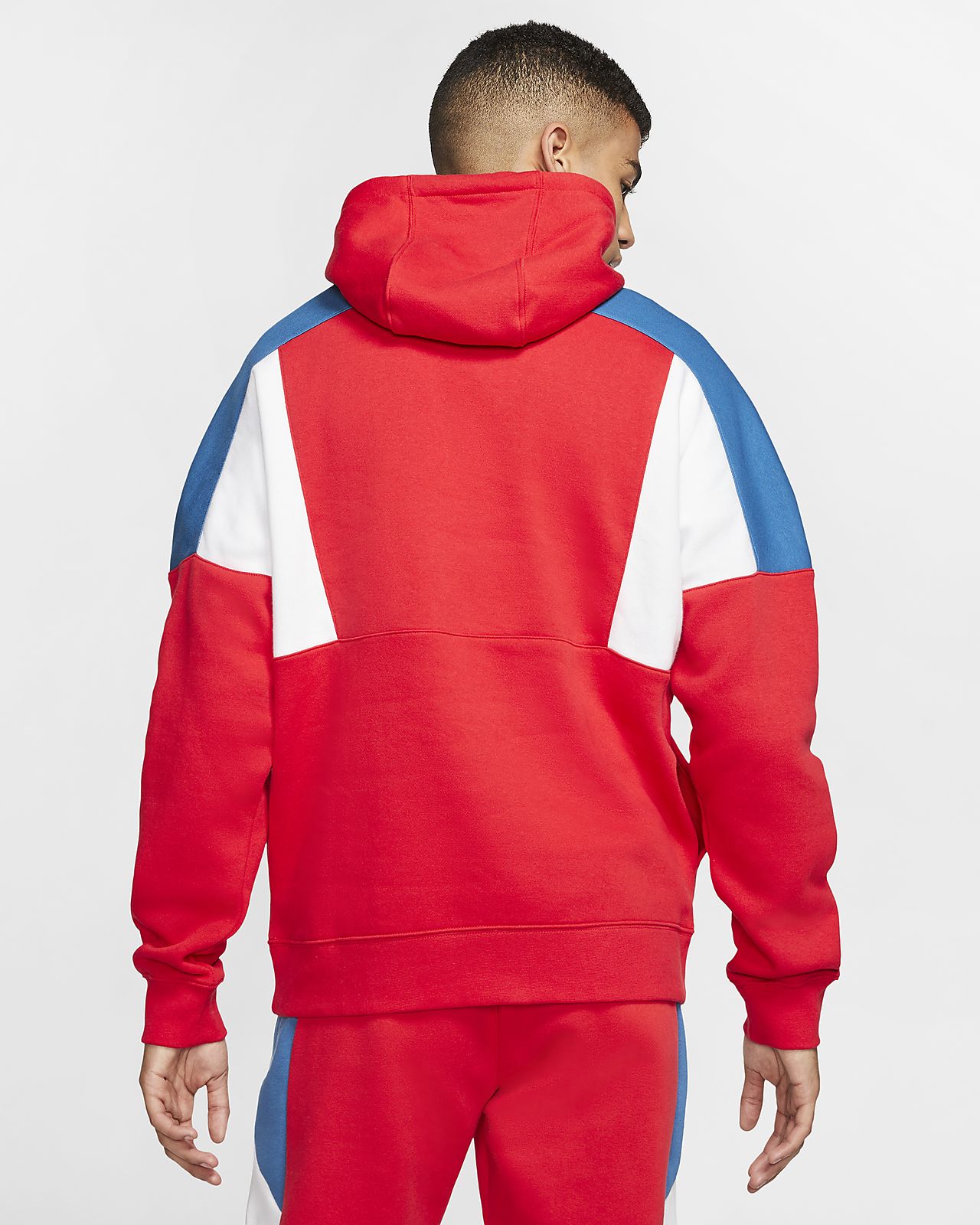 red and blue nike sweater