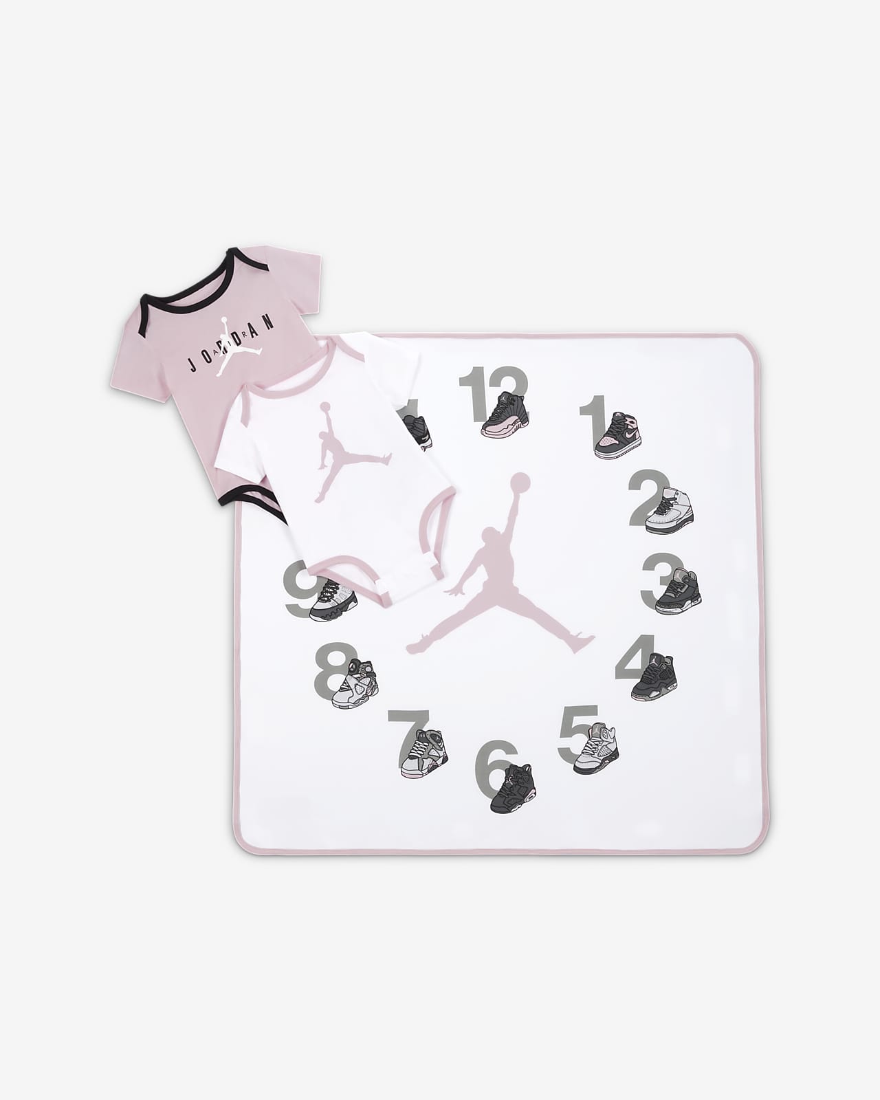 Jordan Milestone Baby (09M) Bodysuit Set (2Pack) (w/ Blanket). Nike NL