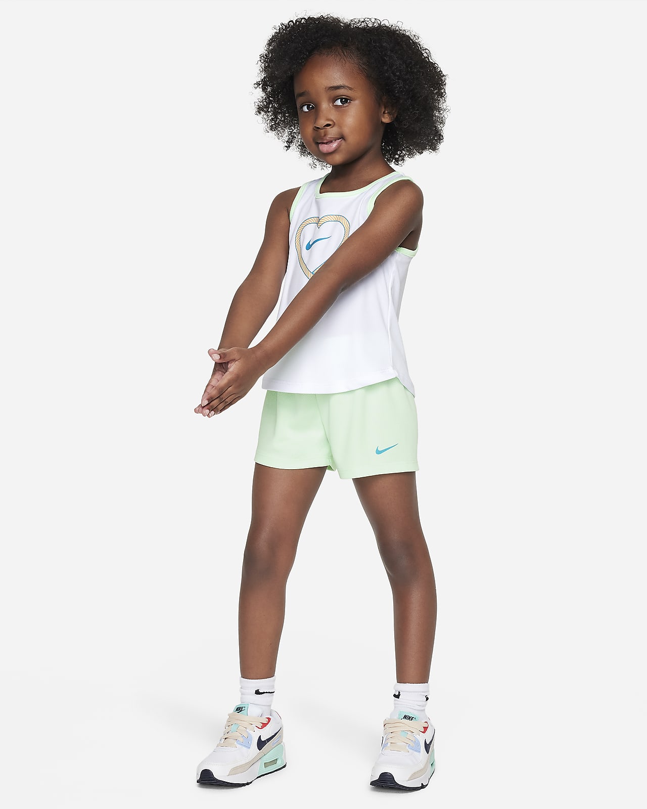 Conjunto de shorts de malla infantil Nike Dri-FIT Happy Camper