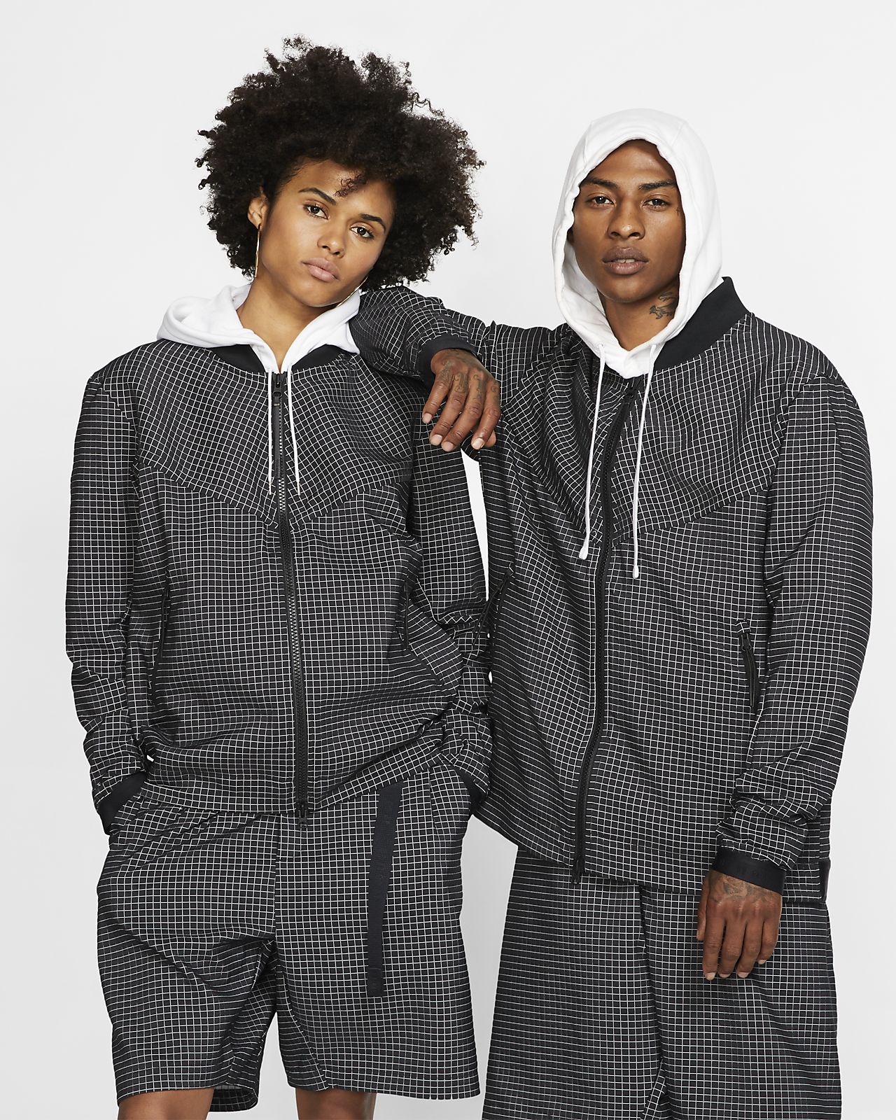 nike checkered jacket