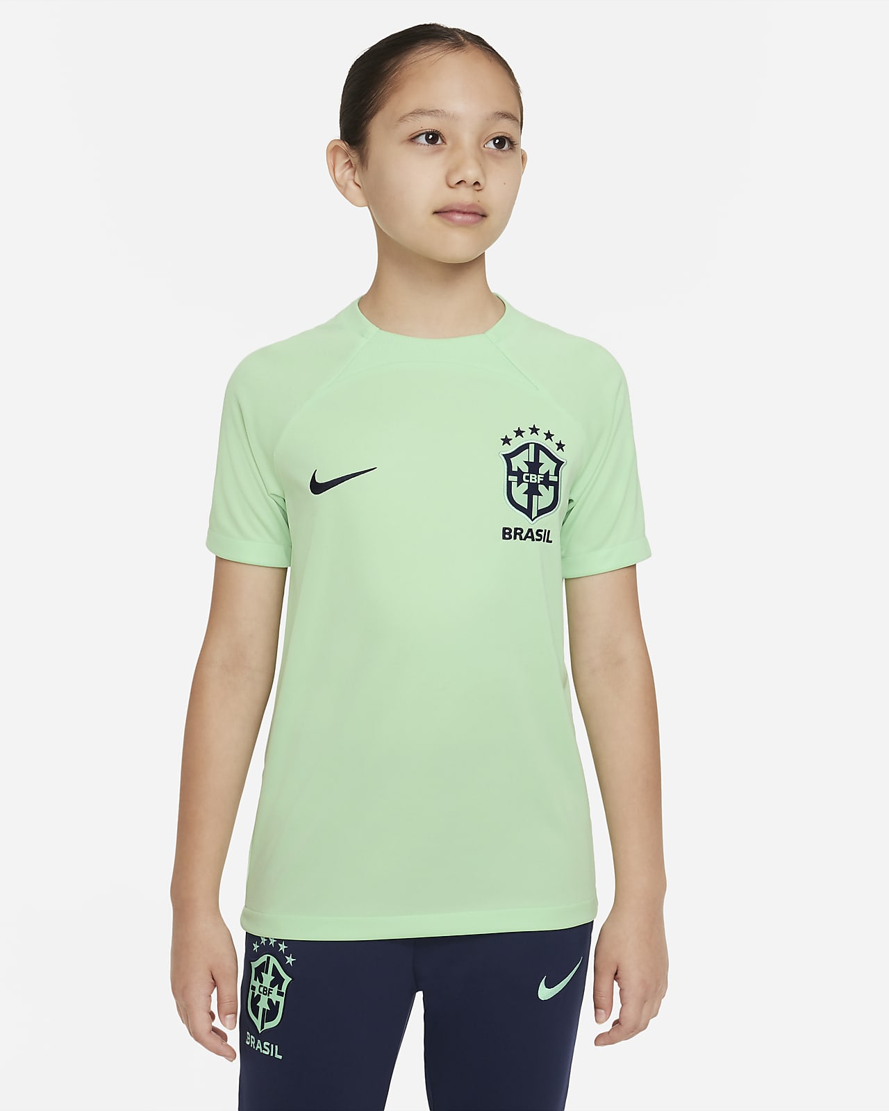 Brazilië Academy Pro Nike Dri-FIT voetbaltop met korte mouwen voor kids