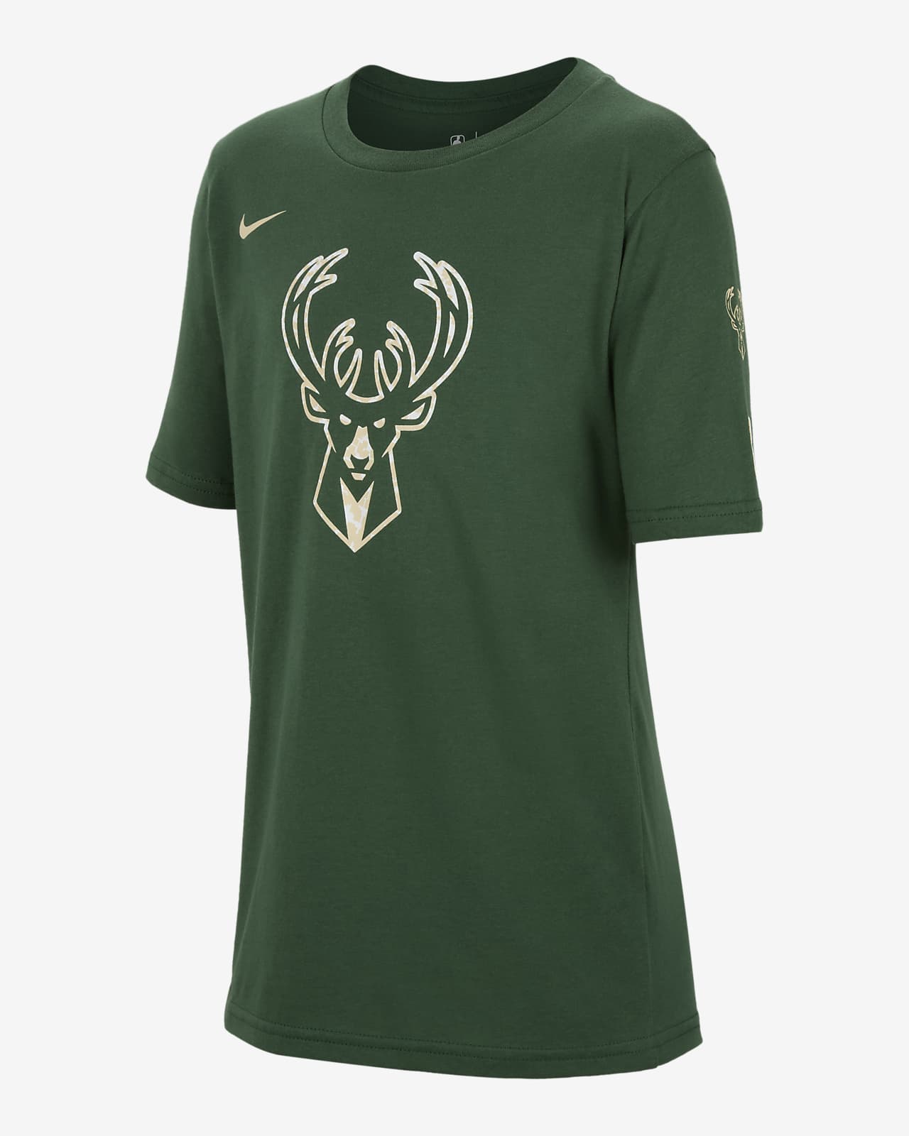 T-shirt NBA Nike Milwaukee Bucks Essential Júnior (Rapaz)