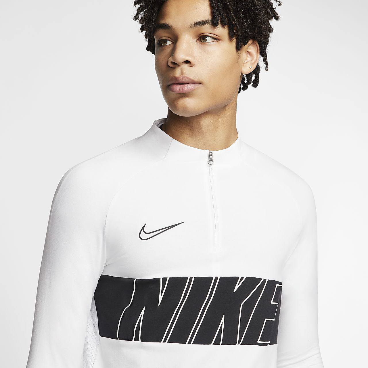 nike academy drill top grey