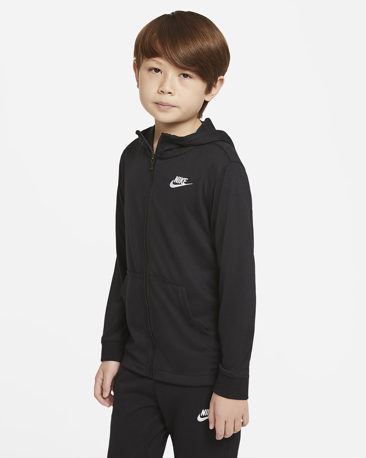 Nike Sportswear 大童 (男童) 全長式拉鍊連帽上衣