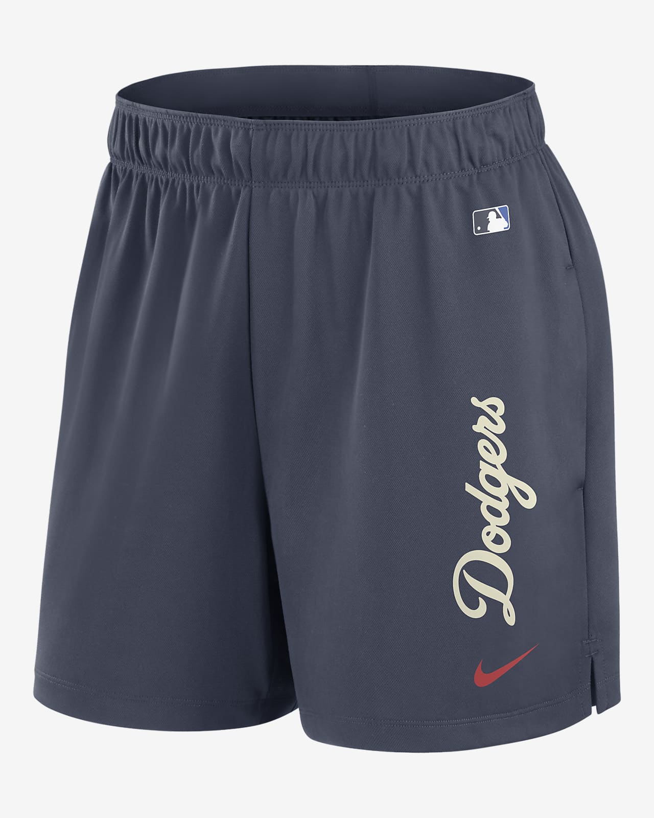 Shorts Nike Dri-FIT de la MLB para mujer Los Angeles Dodgers Authentic Collection City Connect