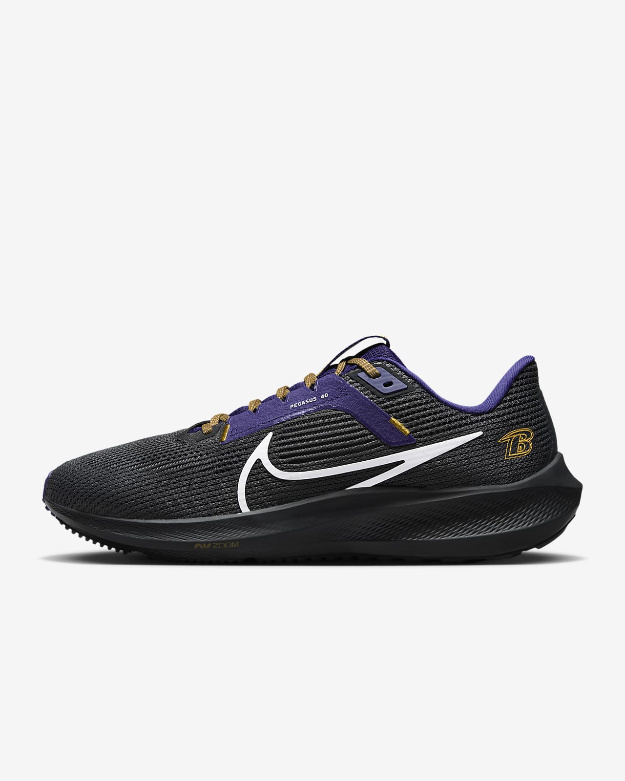 Nike Pegasus 40 (NFL Baltimore Ravens) Men's Road Running Shoes