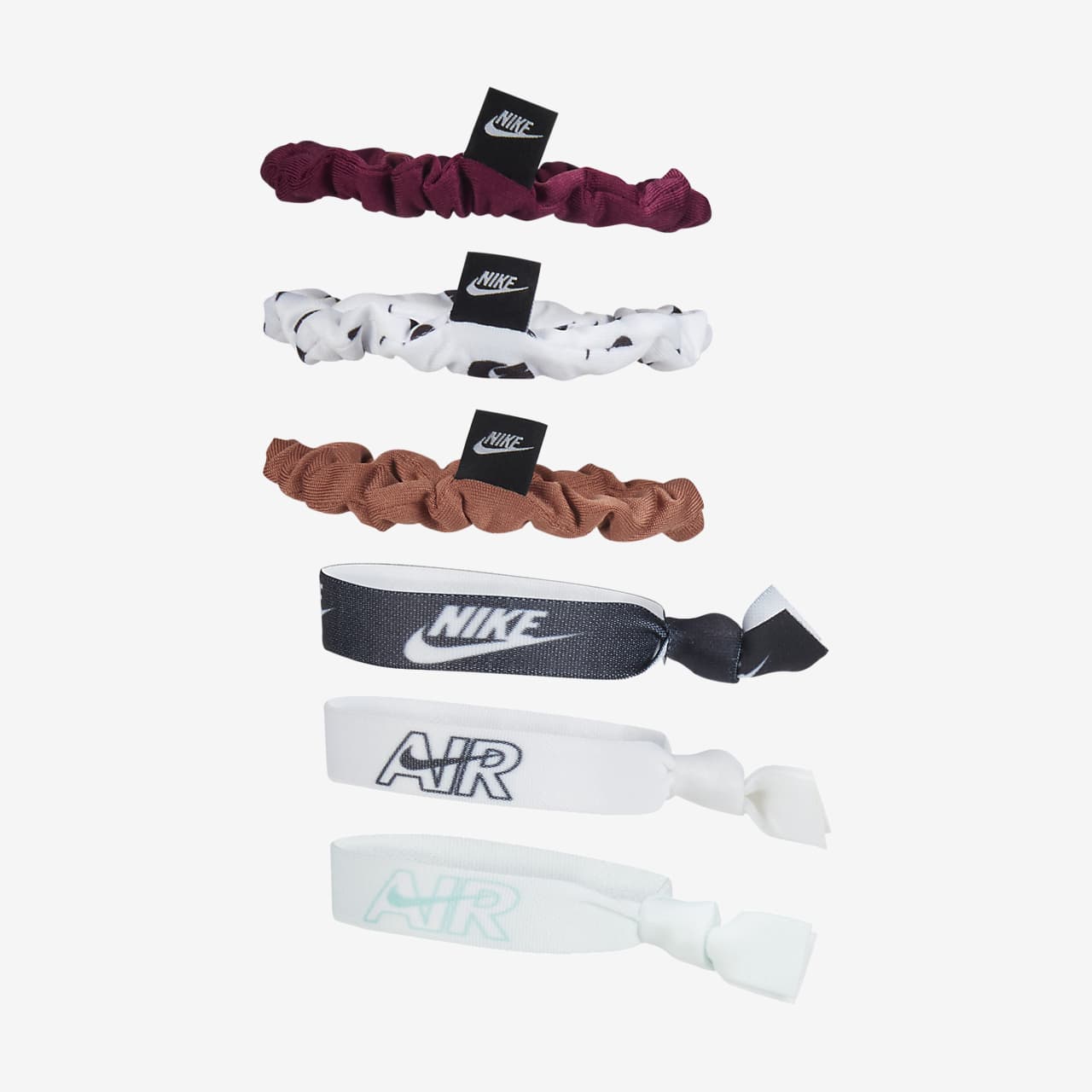 Nike NSW Elastische en fluwelen haarbanden (6 stuks). Nike BE