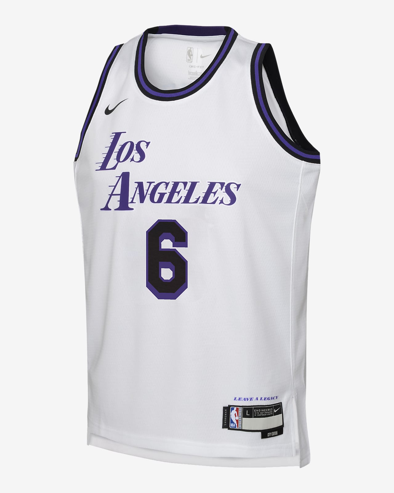 LeBron James Los Angeles Lakers City Edition Big Kids' (Boys') NBA Swingman Jersey
