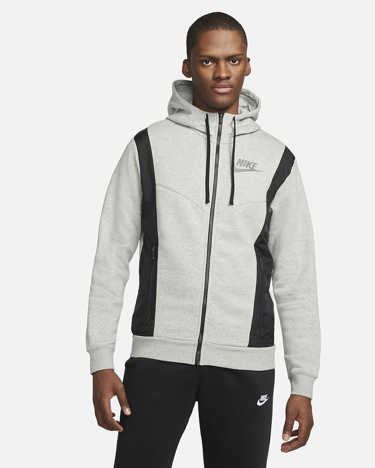Nike Sportswear Hybrid Full-Zip Fleece Hoodie