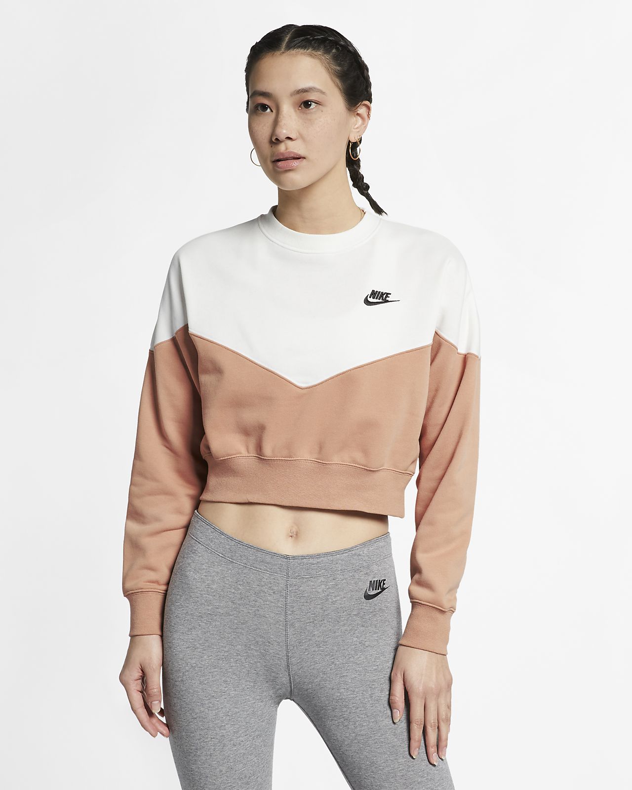 women's nike sportswear heritage fleece hoodie