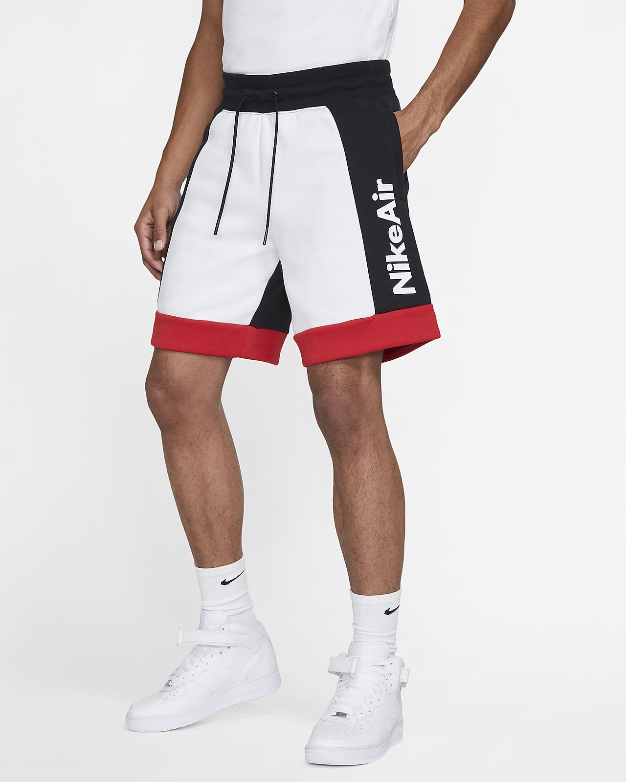 mens nike air fleece shorts