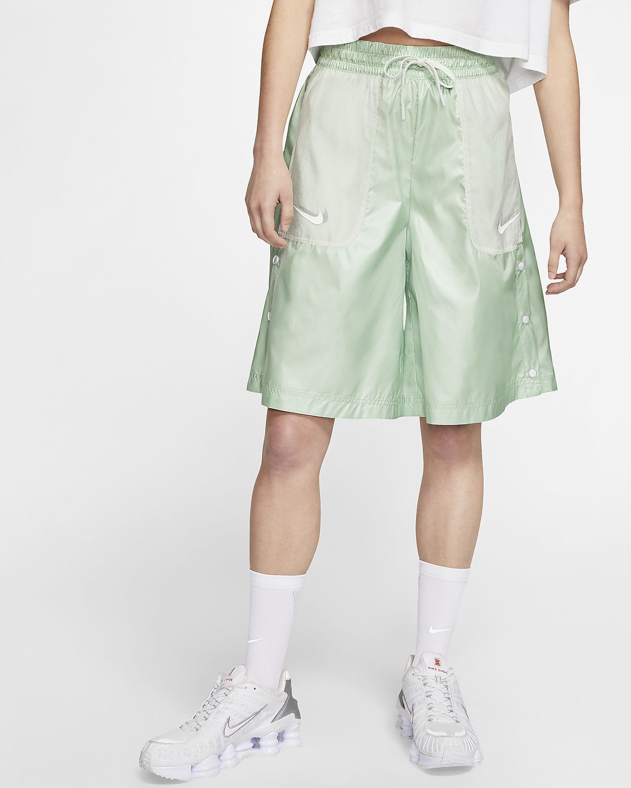 nike green shorts womens