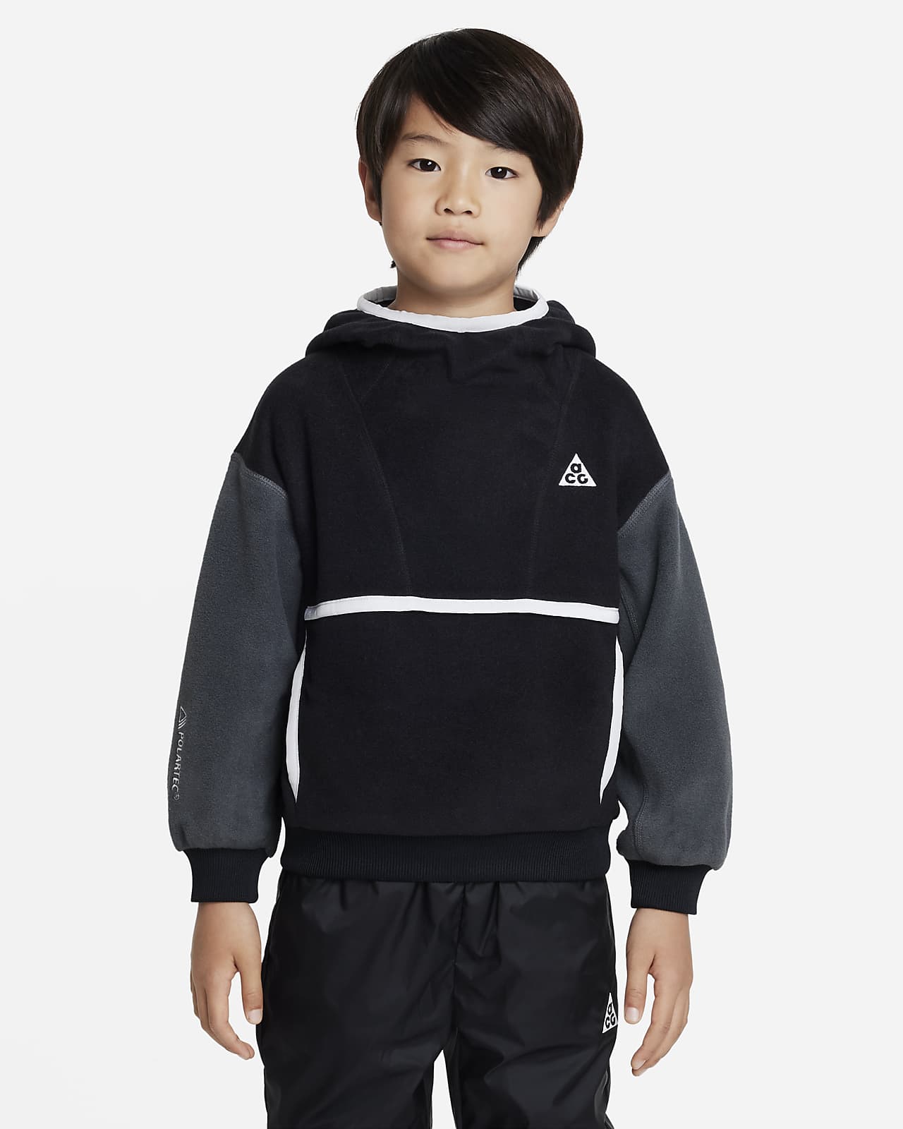 Nike ACG Polartec Wolf Tree-pullover-hættetrøje til mindre børn