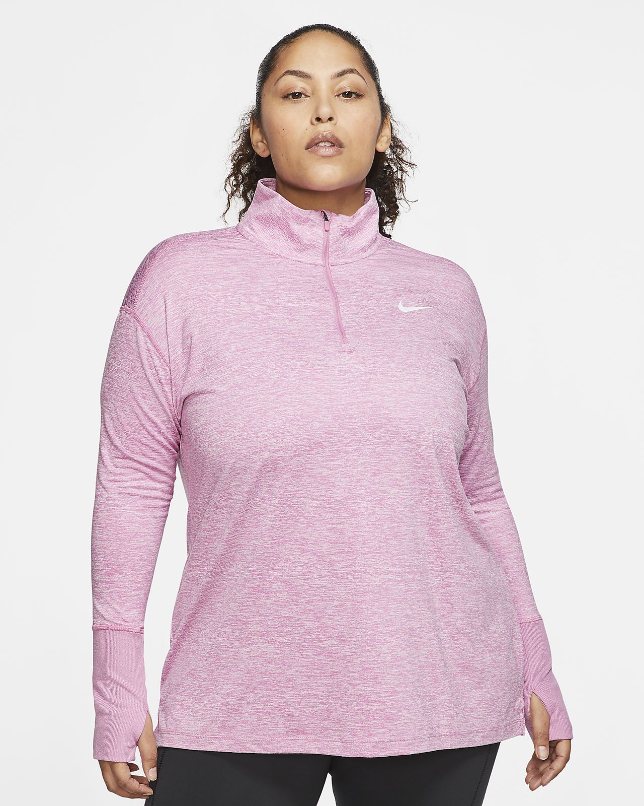 nike half zip pink