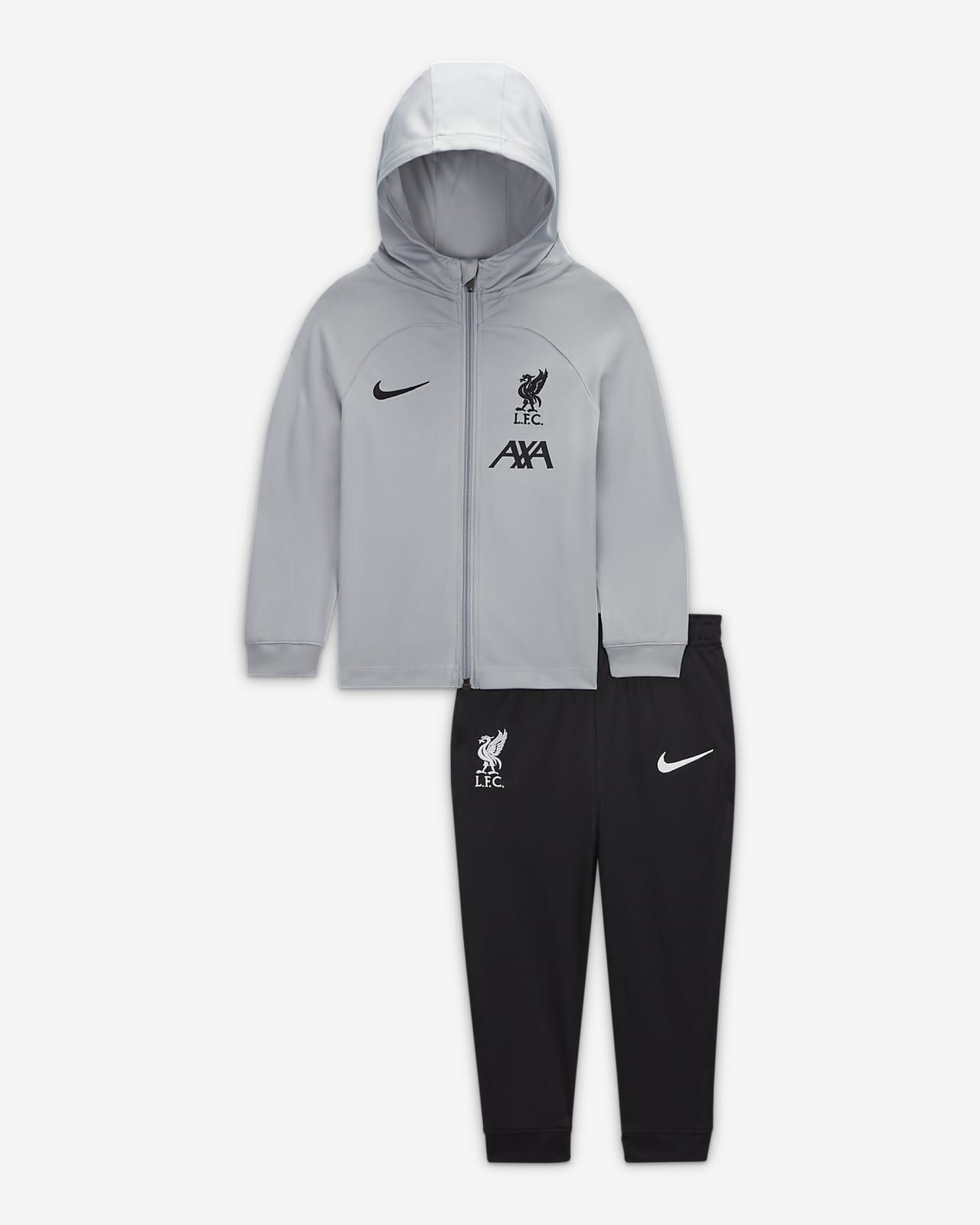 Liverpool FC Strike Nike Dri-FIT Trainingsanzug mit Kapuze für Babys/Kleinkinder