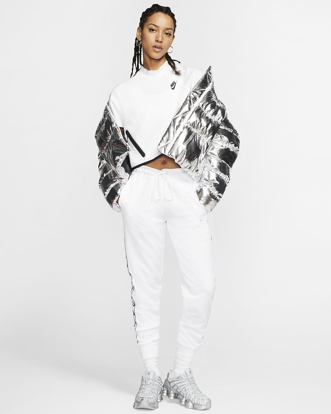 nike puffer jacket white