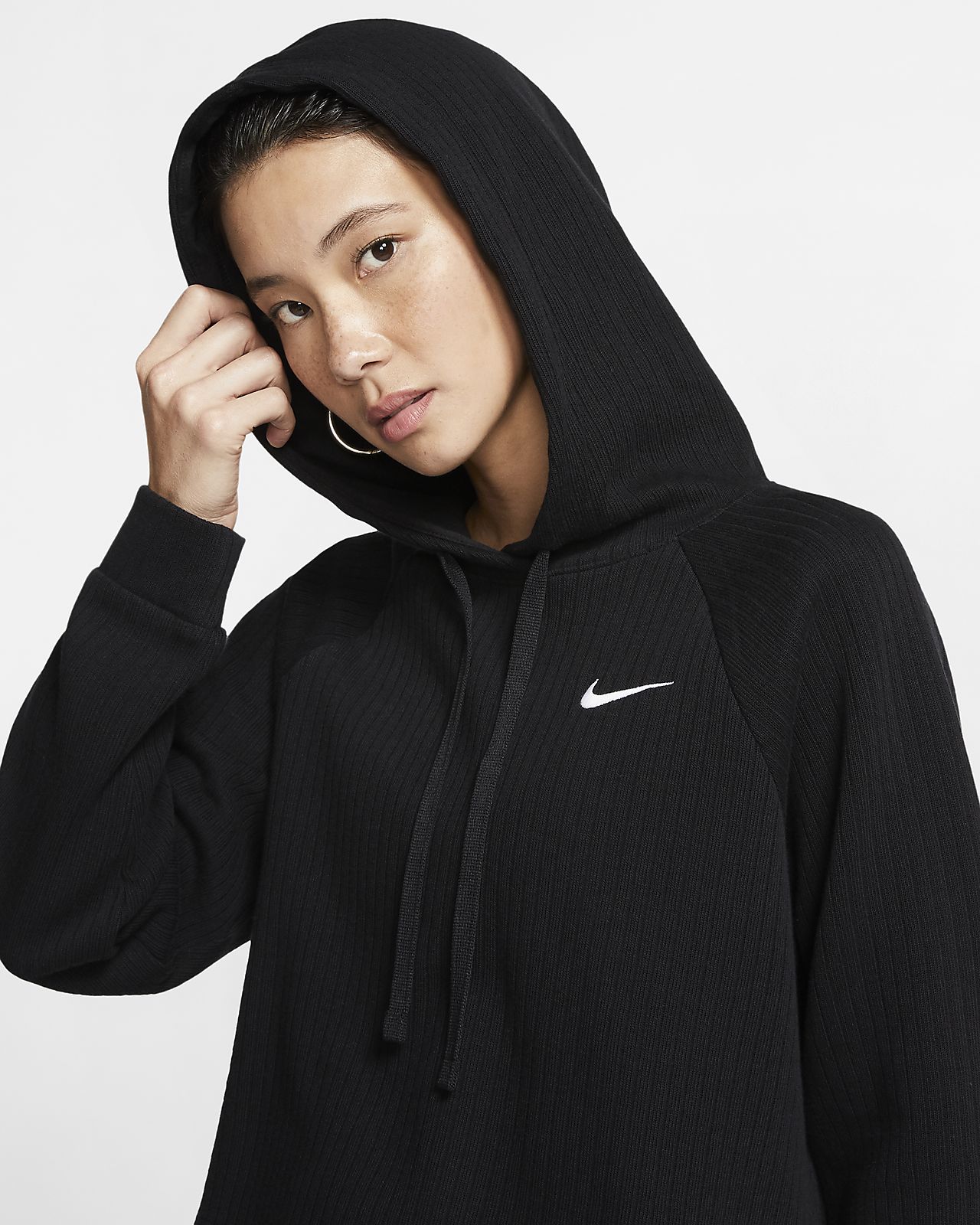 Felpa con cappuccio a costine Sportswear Felpa con cappuccio a costine Sportswear