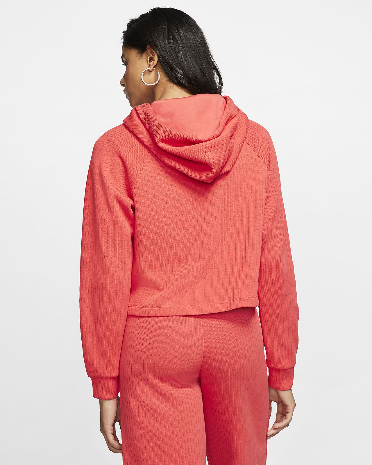 Felpa con cappuccio a costine Sportswear Felpa con cappuccio a costine Sportswear