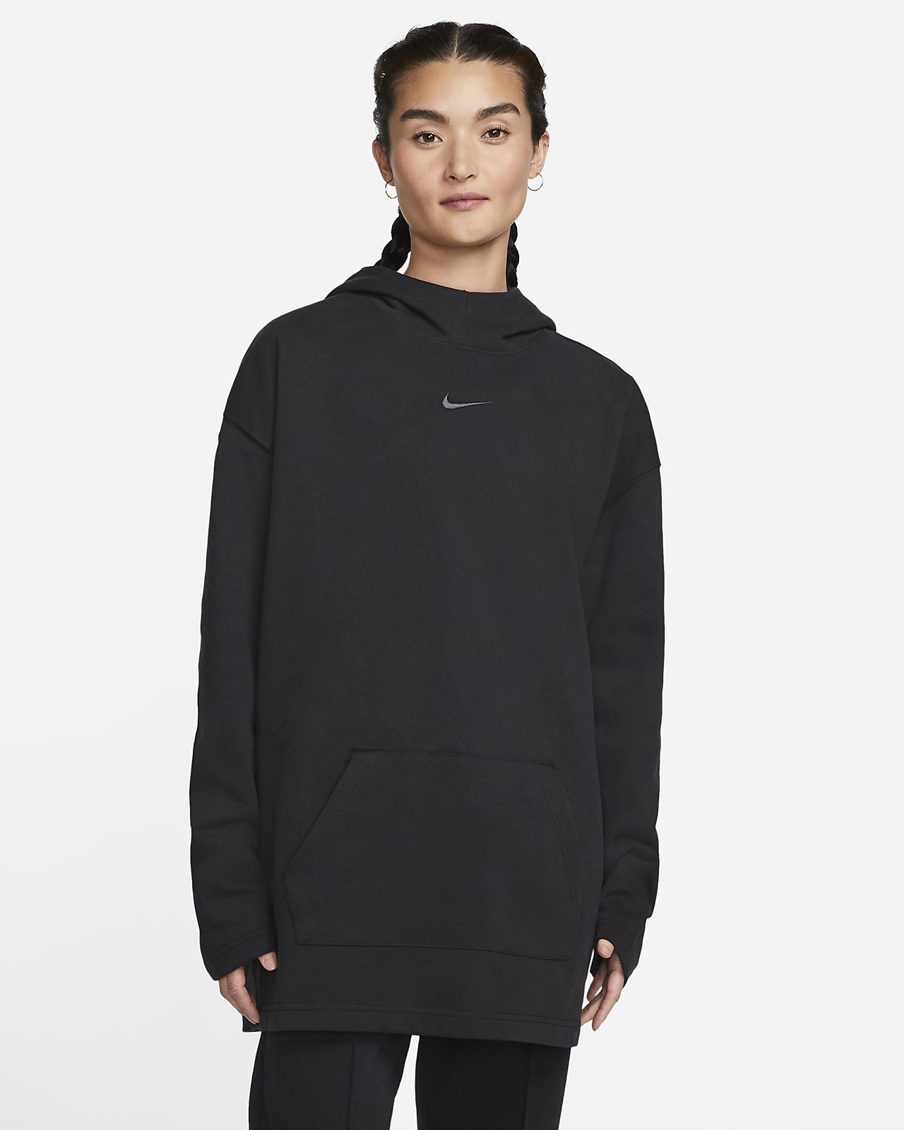 Nike Sportswear Oversized Funnel-Neck Fleece Hoodie