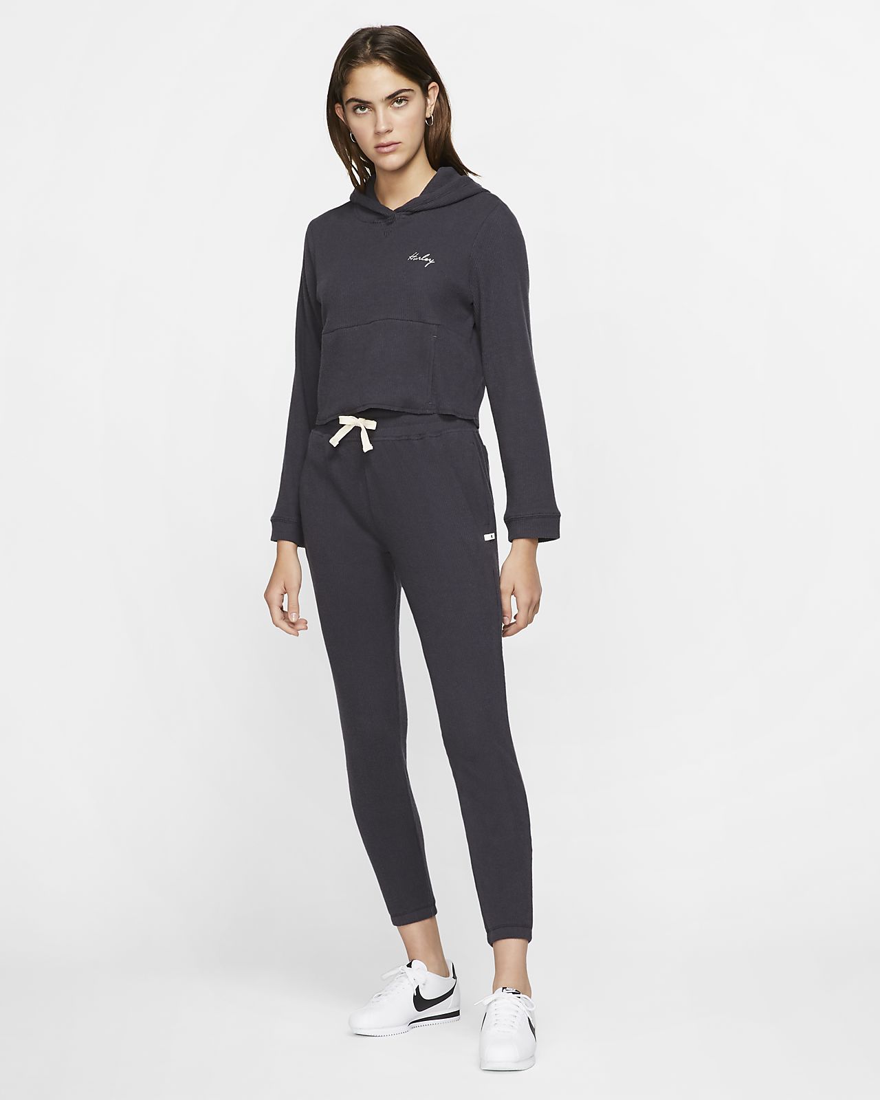 cropped fleece pullover