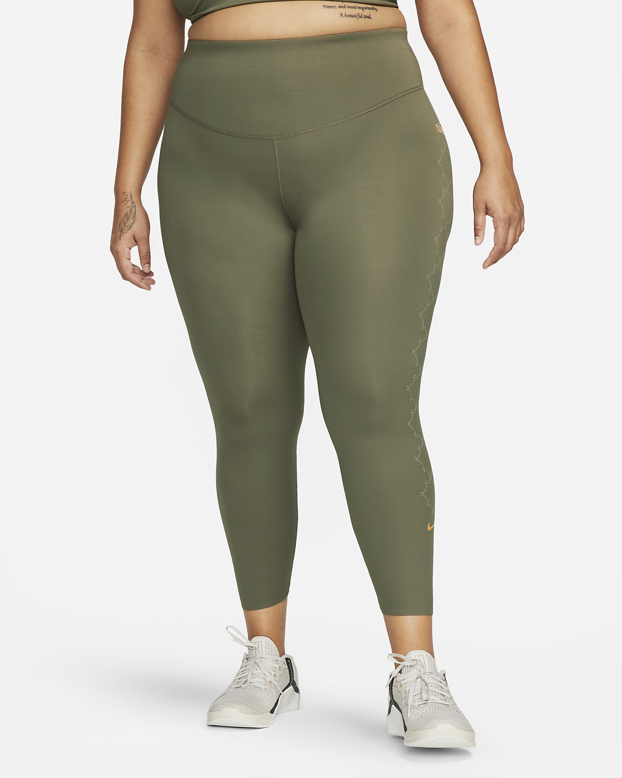 Nike One Luxe 7/8Leggings mit mittelhohem Bund für Damen (große Größe). Nike AT