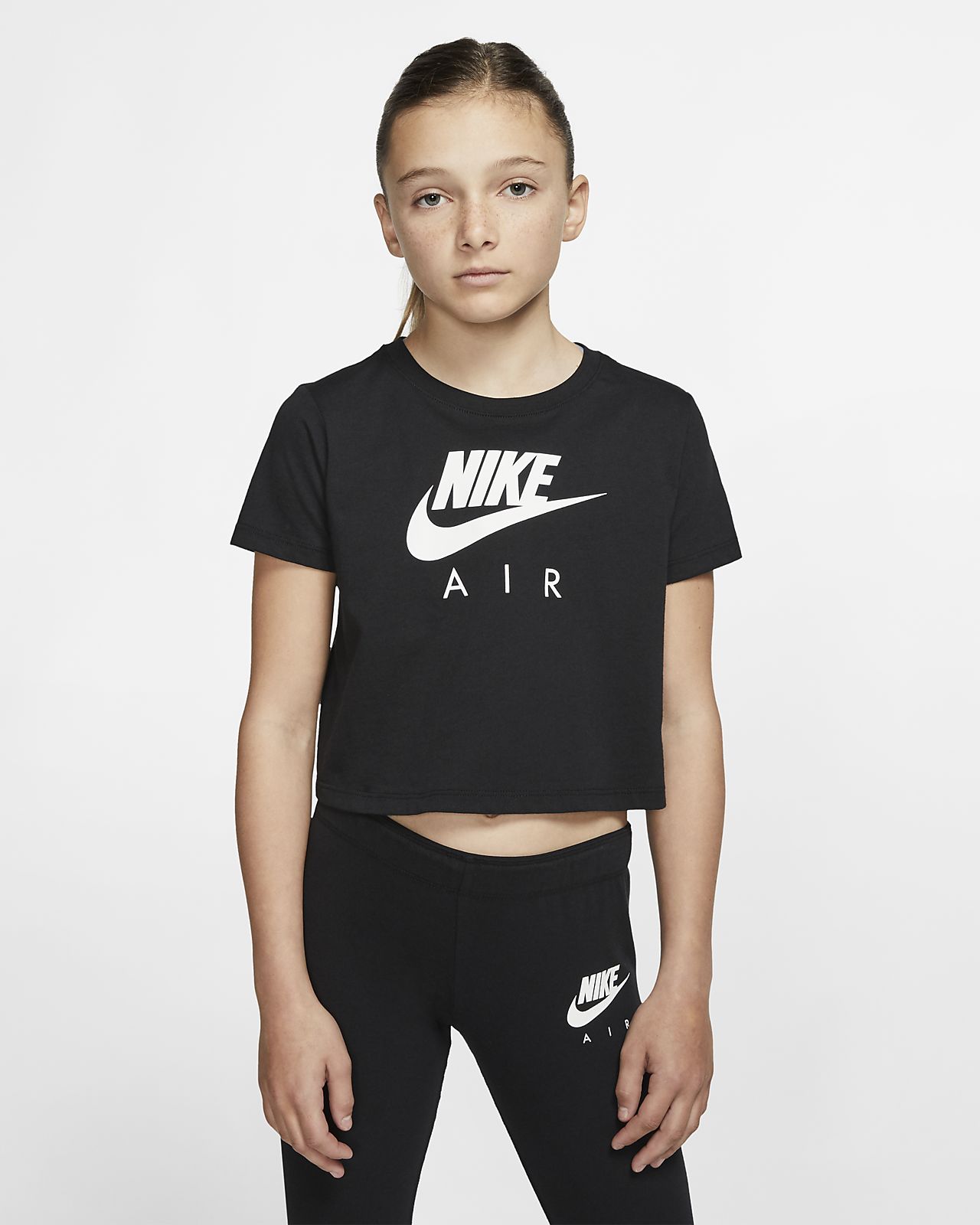 nike crop top grey