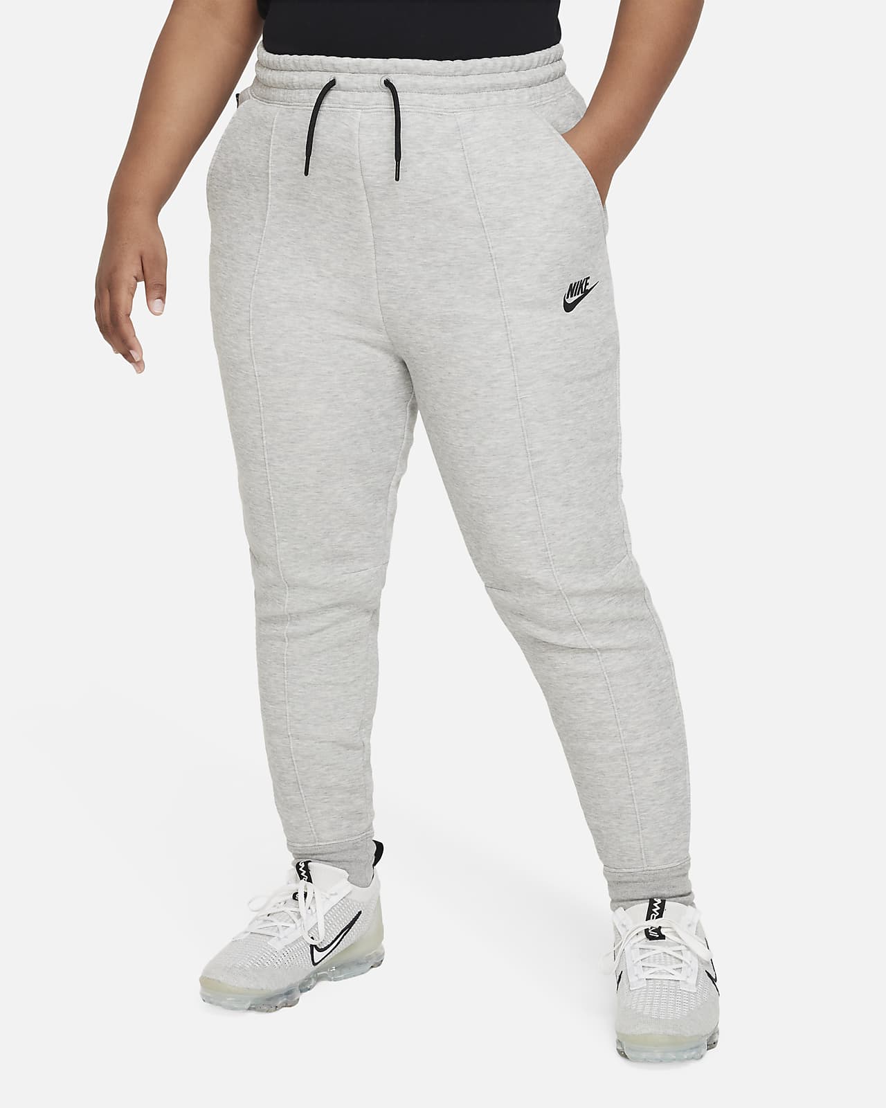 Běžecké kalhoty Nike Sportswear Tech Fleece pro větší děti (dívky) (rozšířená velikost)