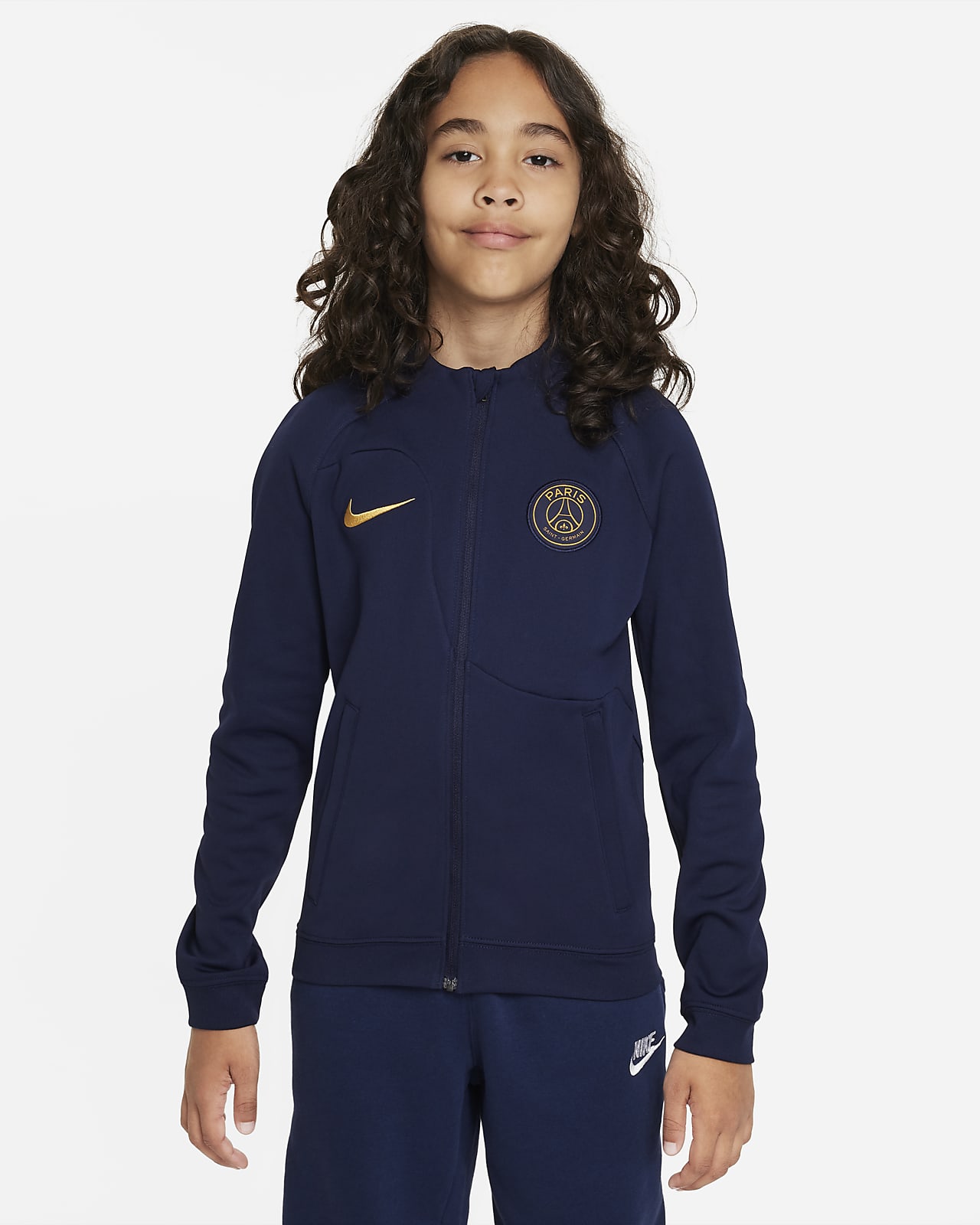Paris Saint-Germain Academy Pro Home Big Kids' Nike Soccer Knit Graphic Jacket
