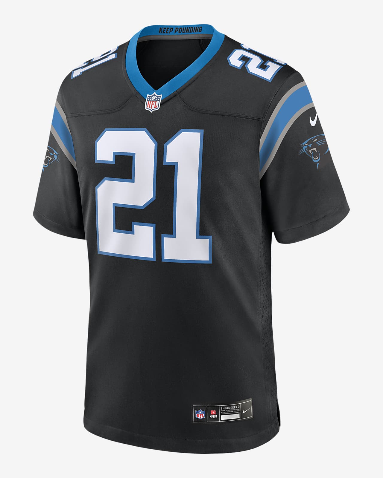 Jersey de fútbol americano Nike de la NFL Game para hombre Jeremy Chinn Carolina Panthers
