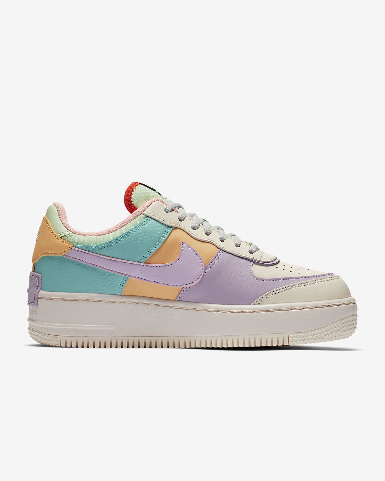 nike air force 1 shadow trainers in pastel